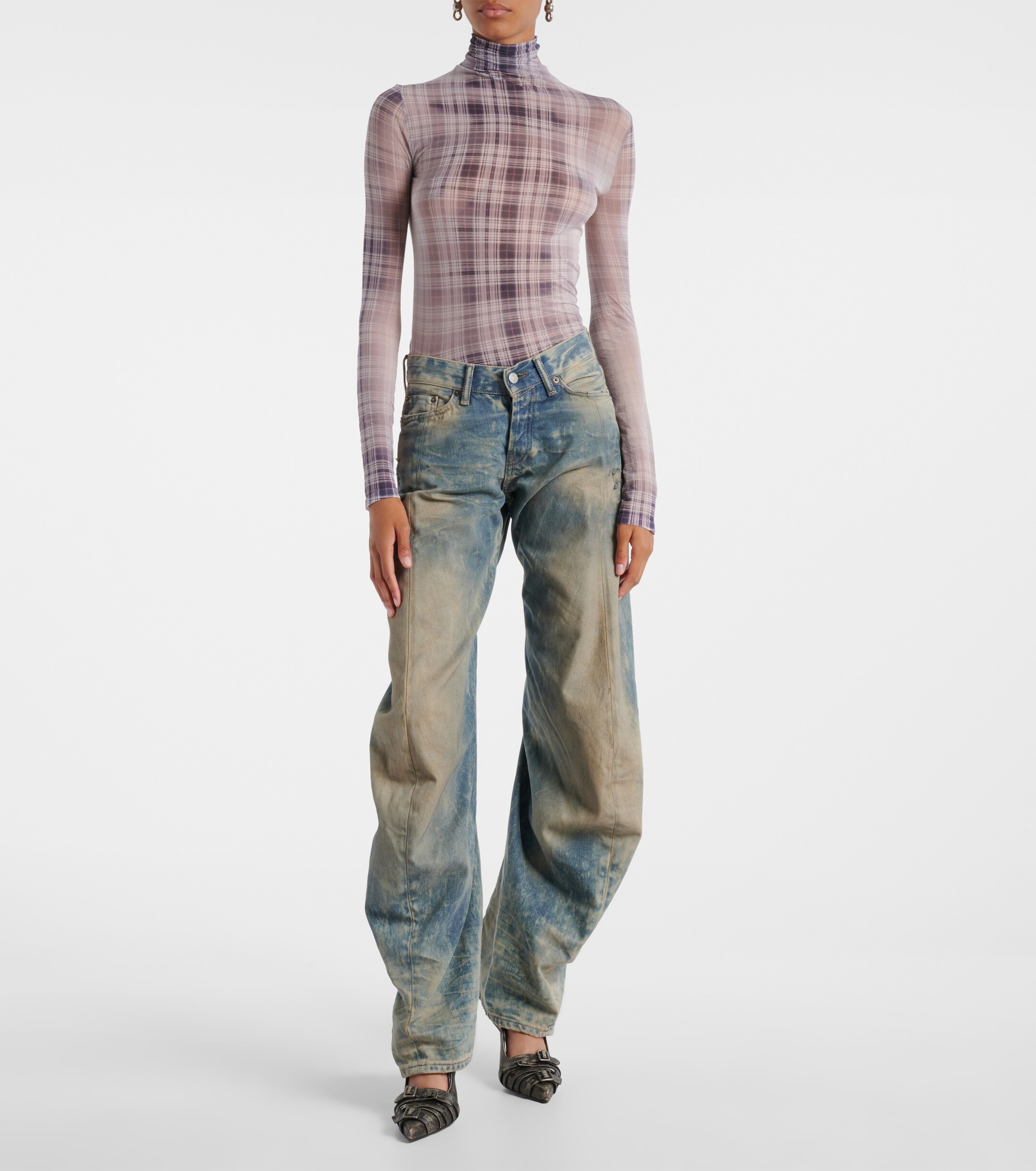 Acne Studios 2006F low-rise wide-leg jeans