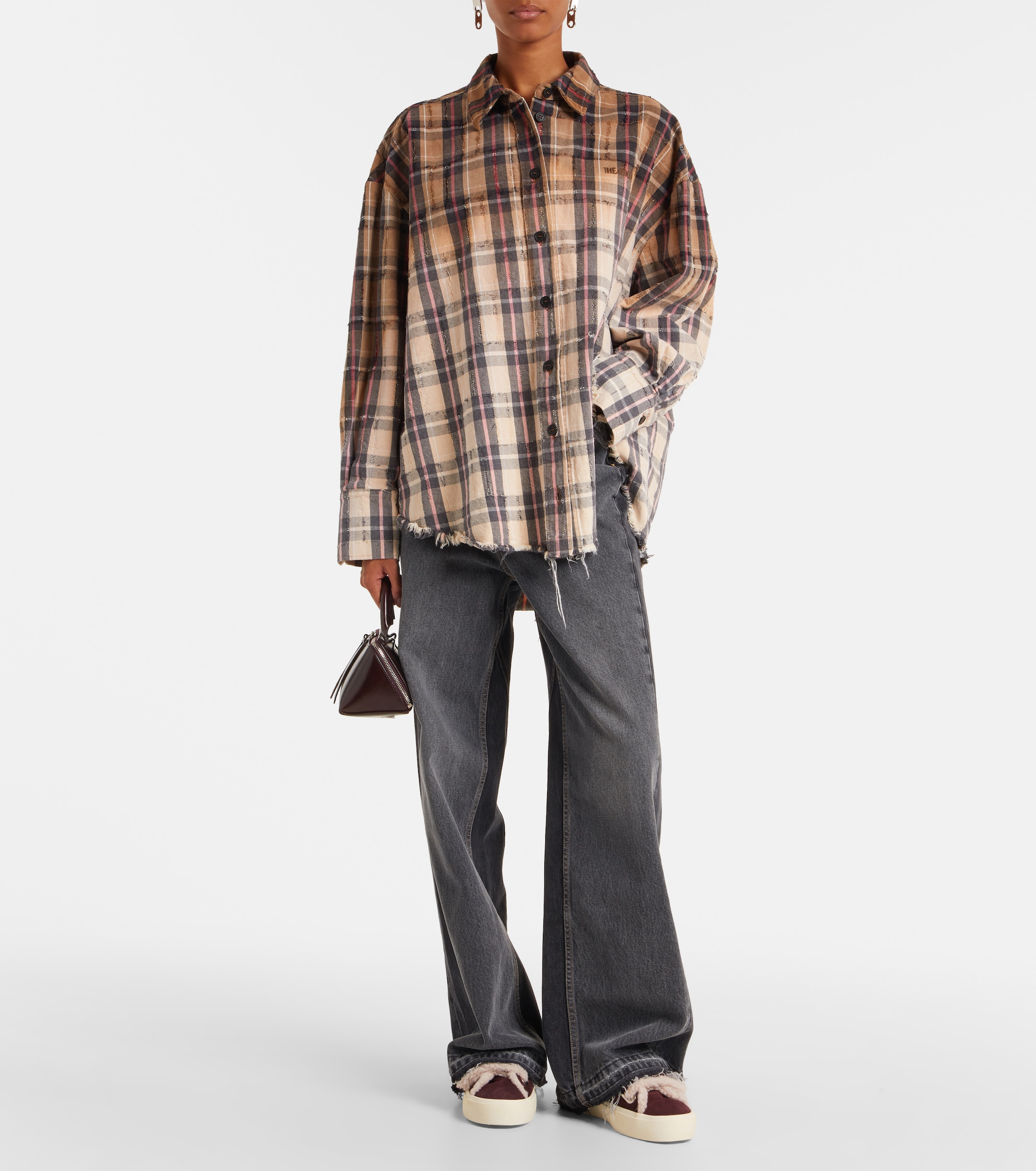 Inuikii Shearling-trimmed suede sneakers