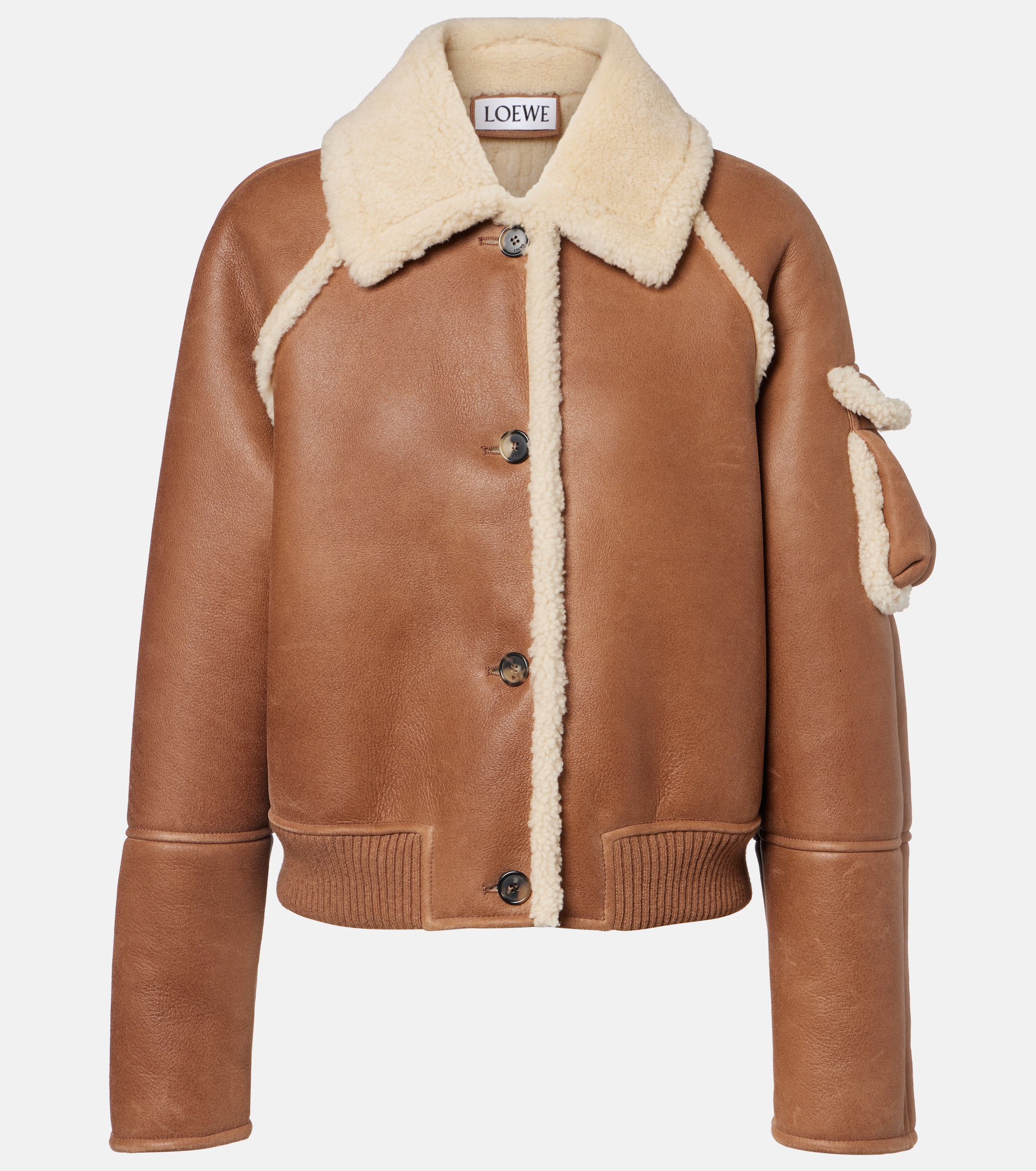 Loewe Shearling-trimmed leather blouson
