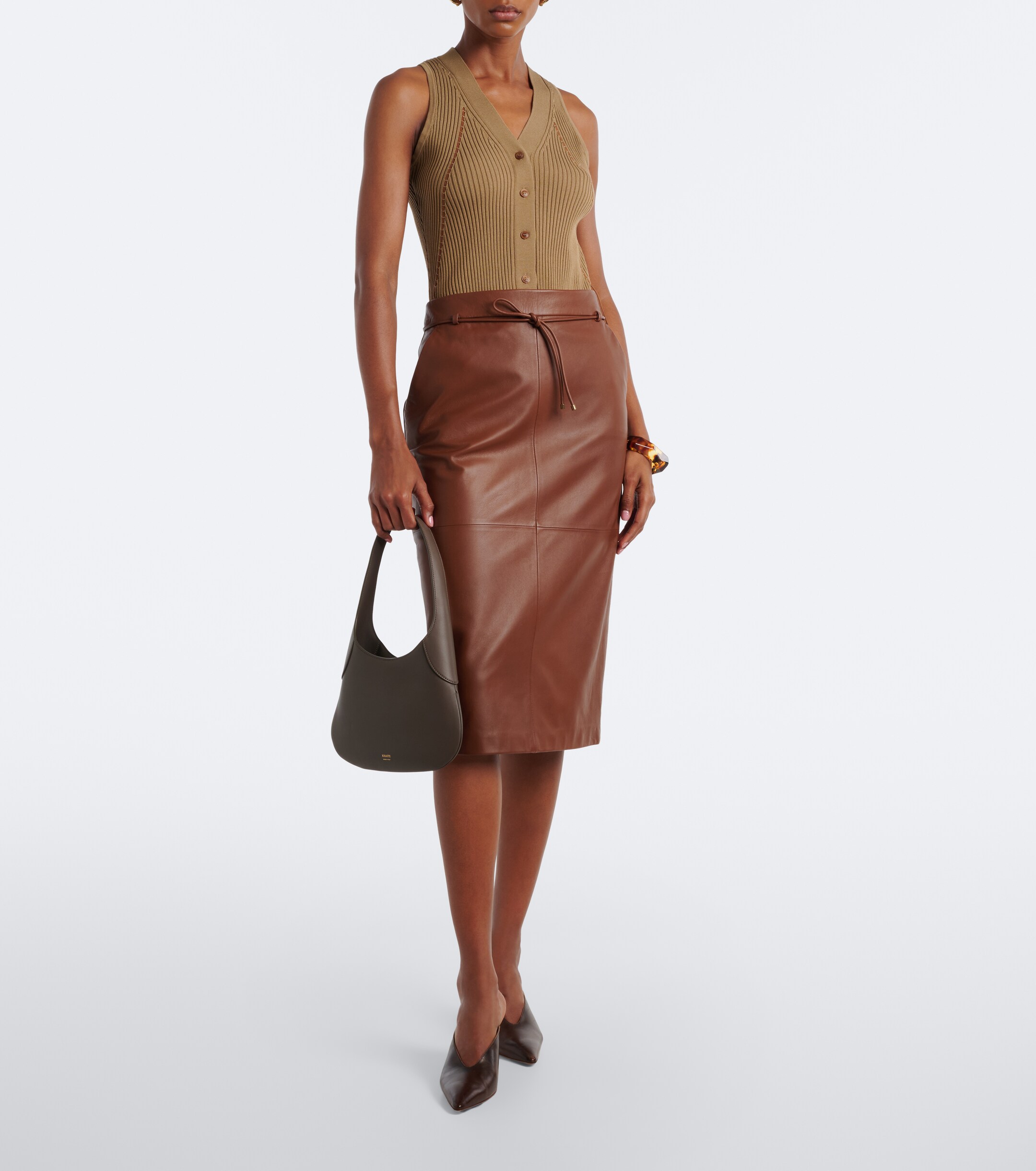Max Mara Max Mara Ribbed knit cotton-blend top
