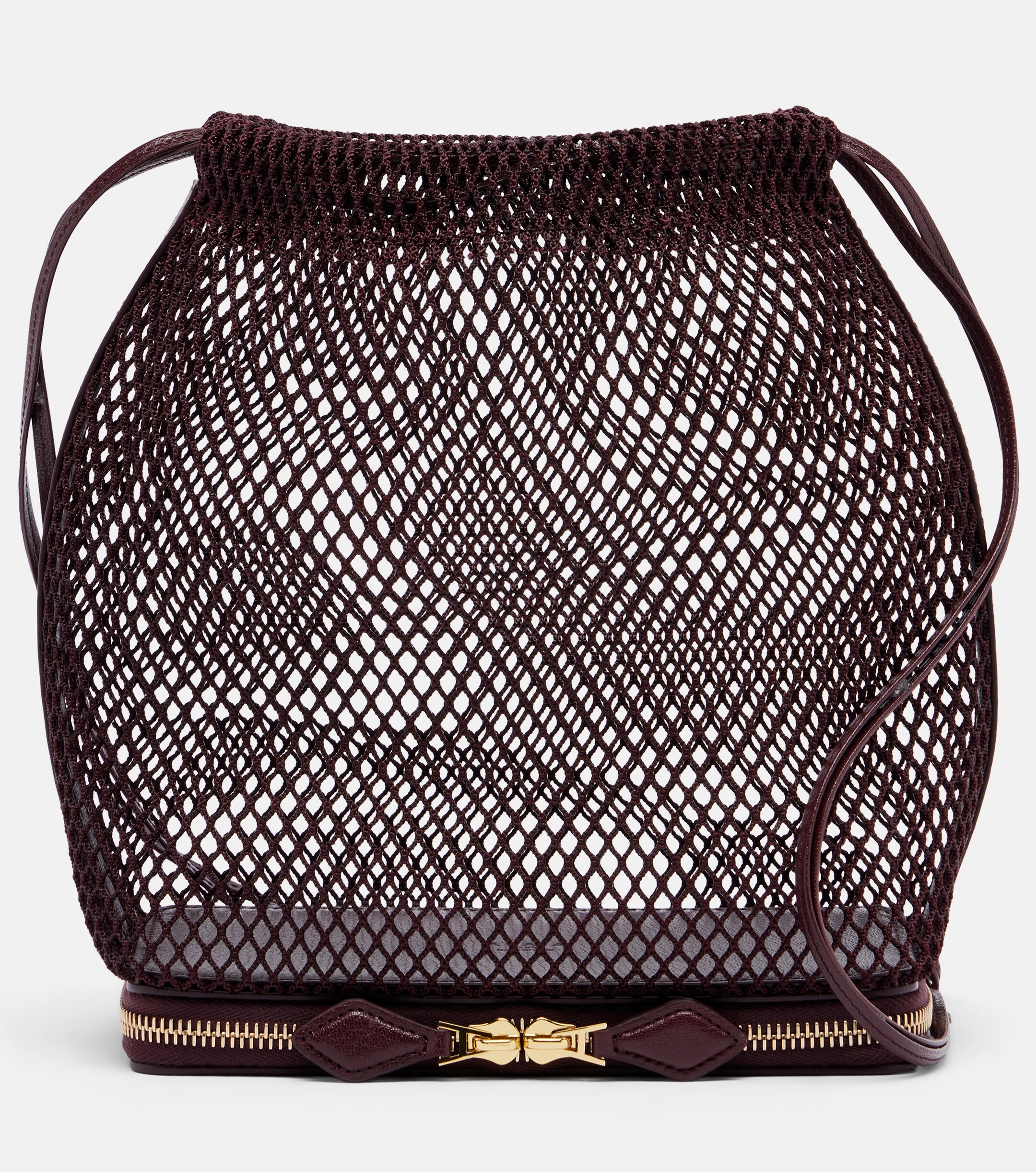 Alaïa Le Pochon fishnet bucket bag