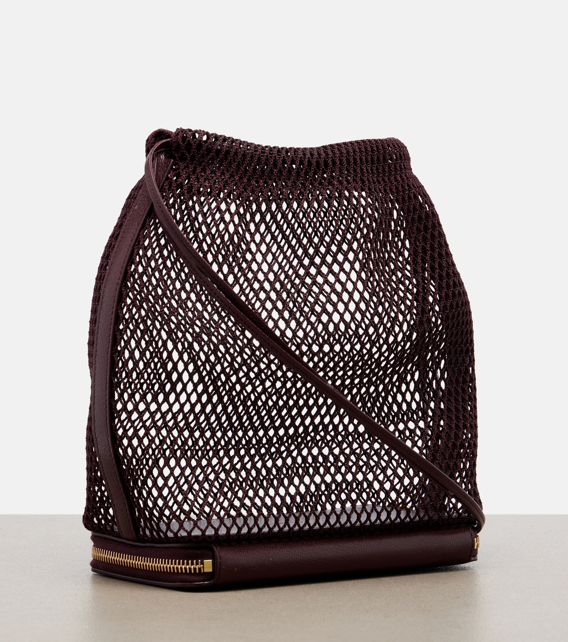 Alaïa Le Pochon fishnet bucket bag