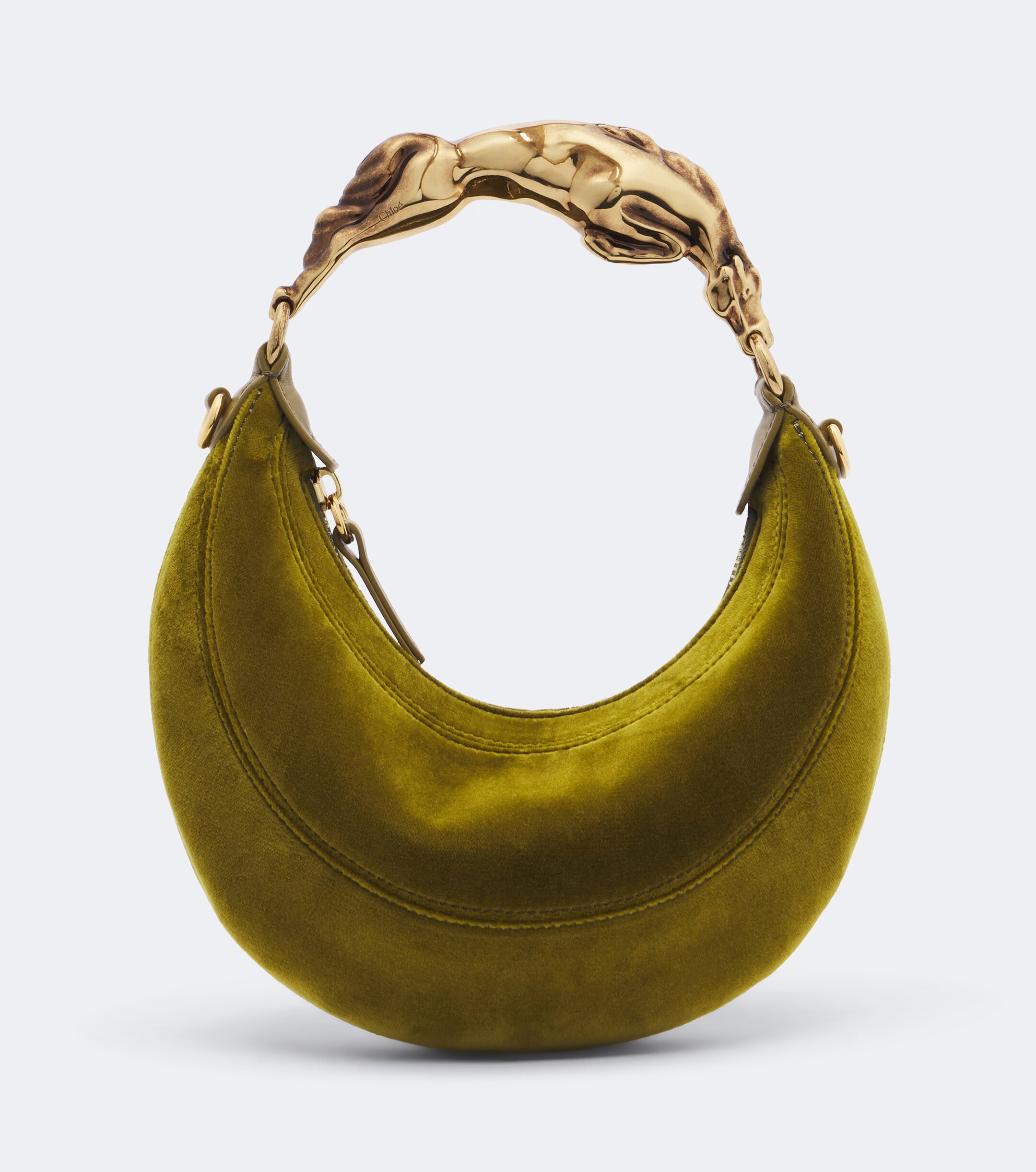 Chloé Chain Horse Small velvet shoulder bag