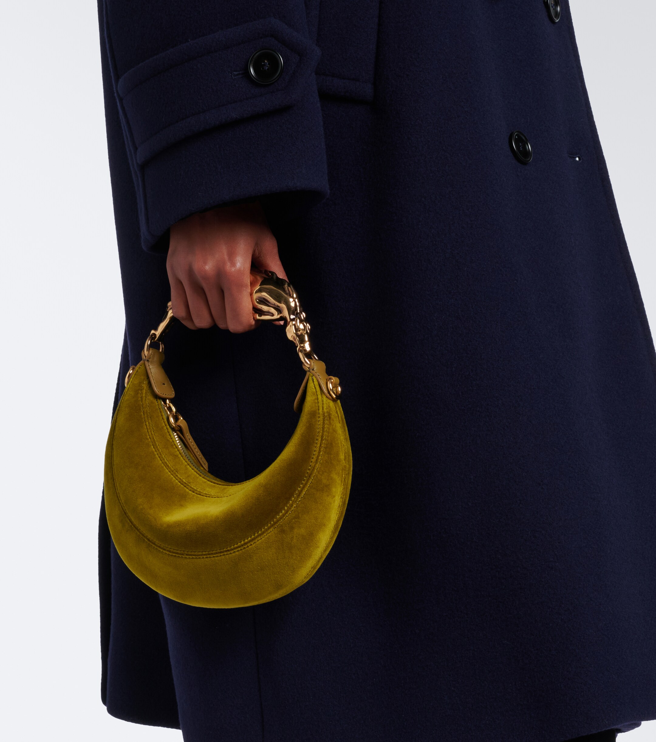Chloé Chain Horse Small velvet shoulder bag