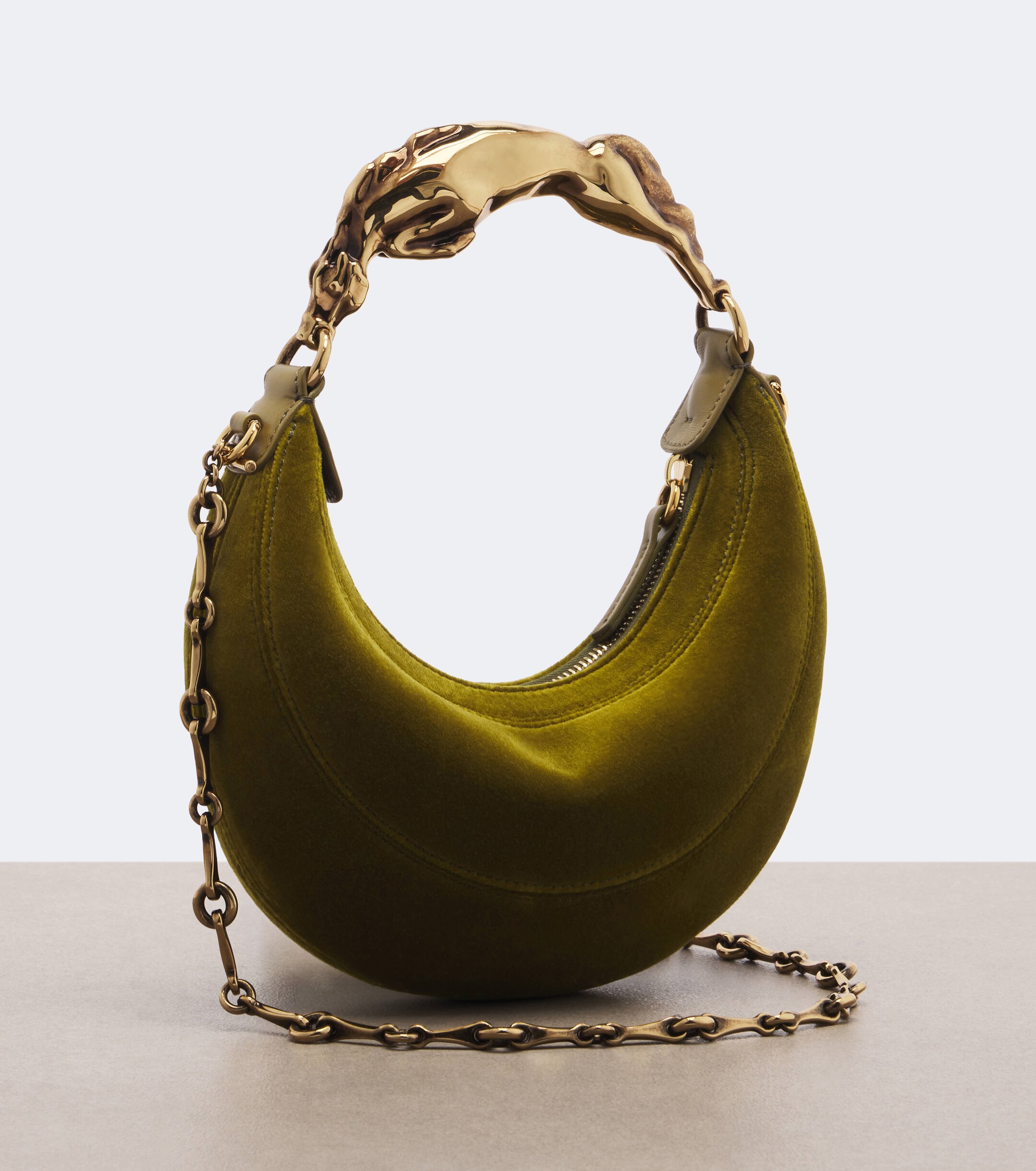 Chloé Chain Horse Small velvet shoulder bag