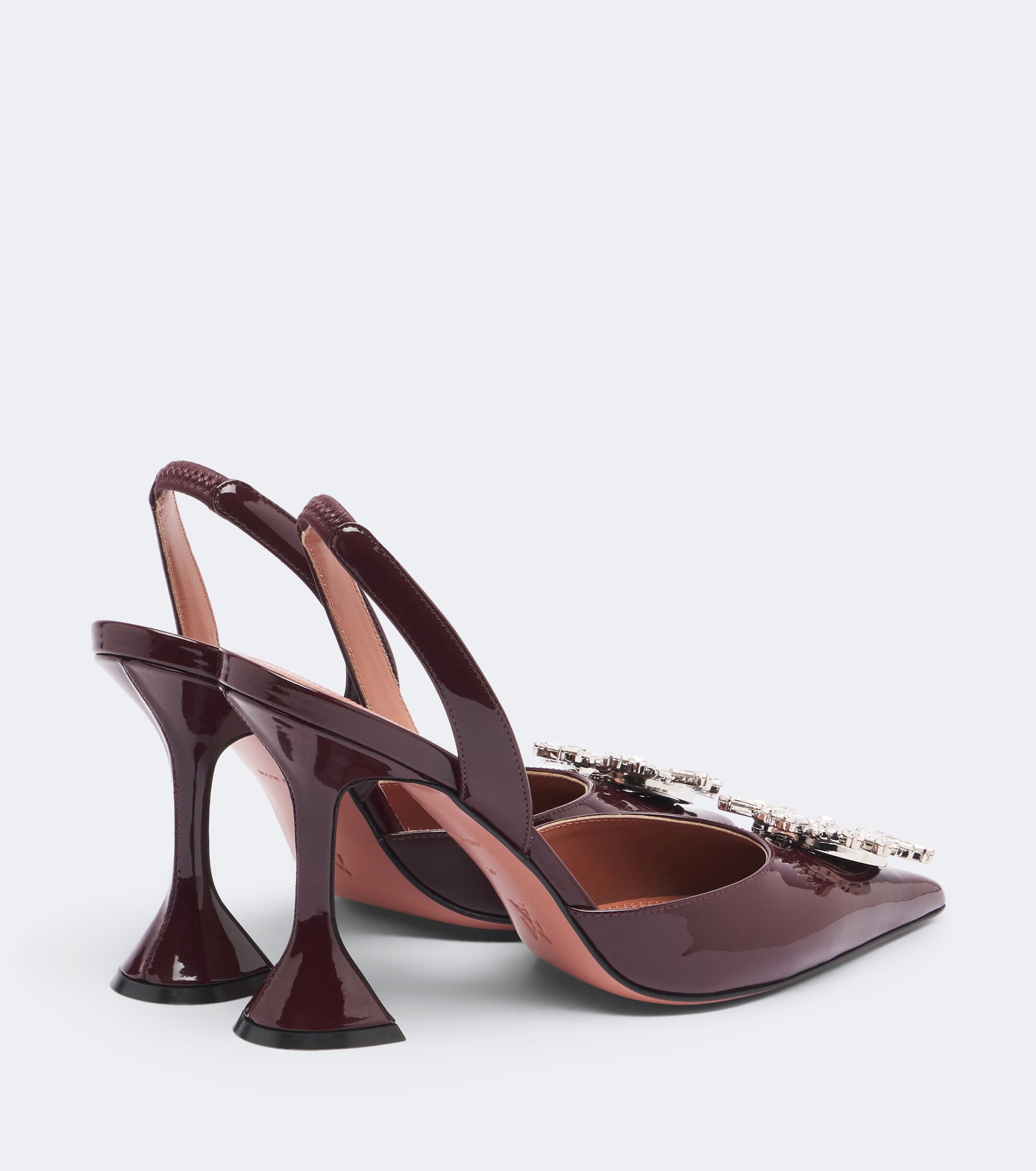 AMINA MUADDI Amina Muaddi Begum patent leather slingback pumps