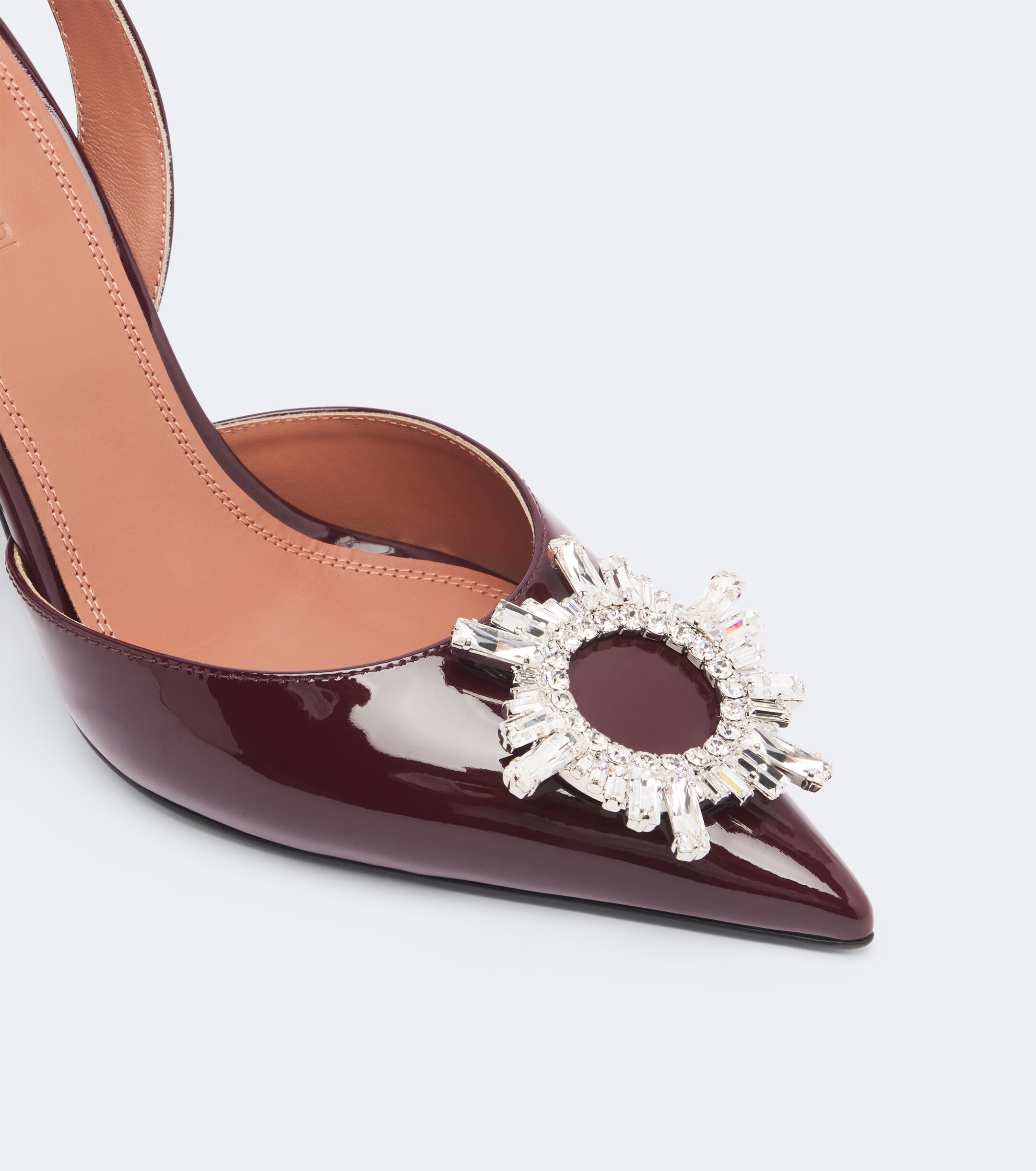 AMINA MUADDI Amina Muaddi Begum patent leather slingback pumps