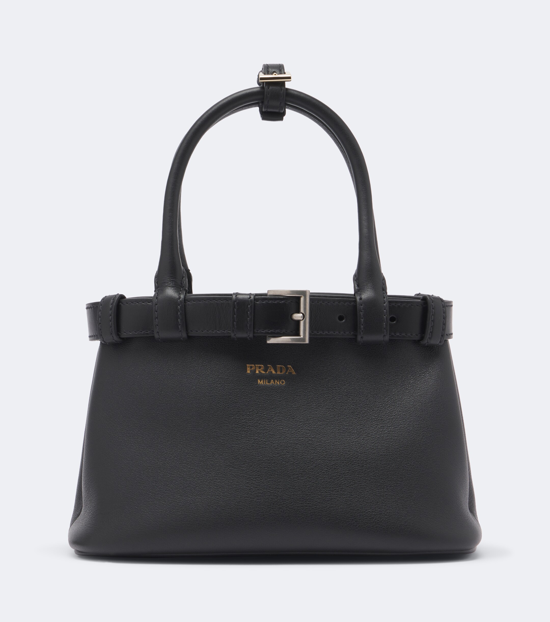 Prada Prada Prada Buckle Small leather top-handle bag