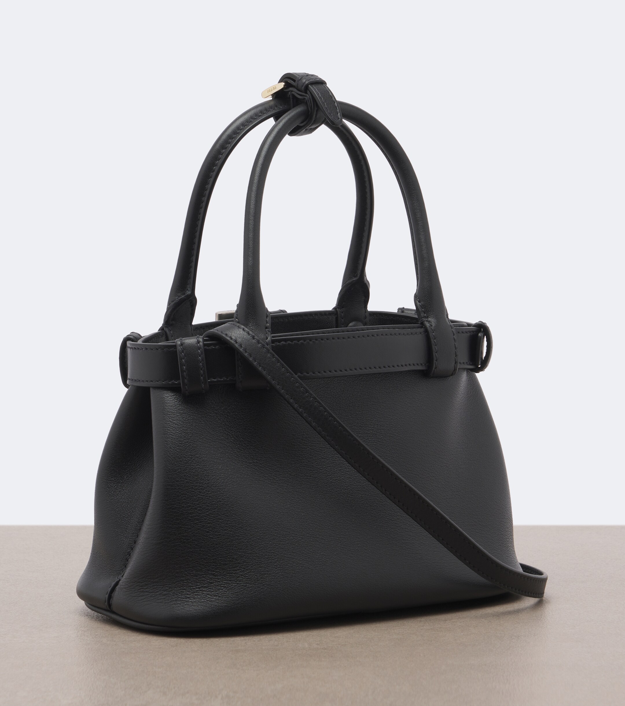 Prada Prada Prada Buckle Small leather top-handle bag