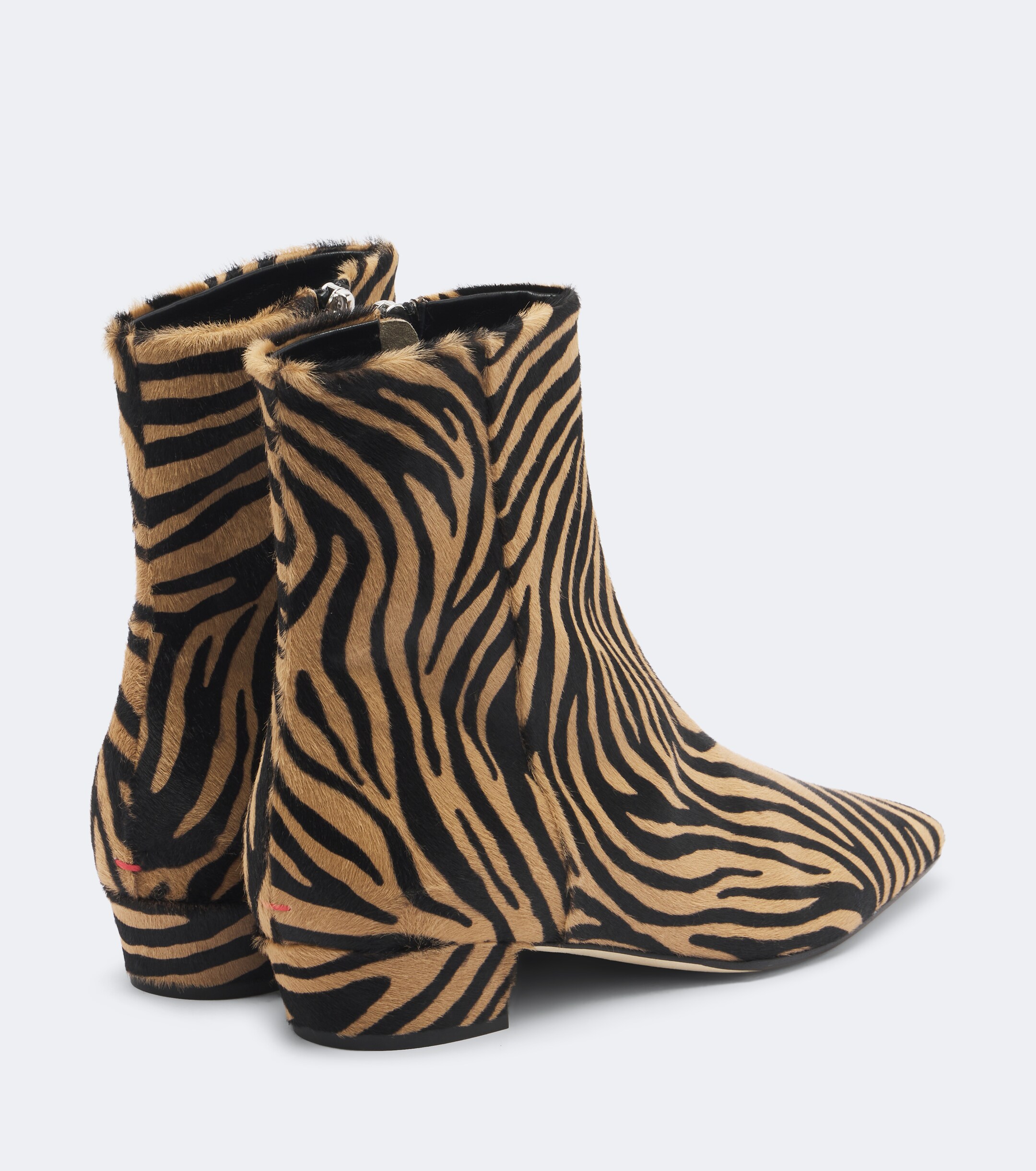 AEYDE Aeyde Lila zebra-print calf hair ankle boots