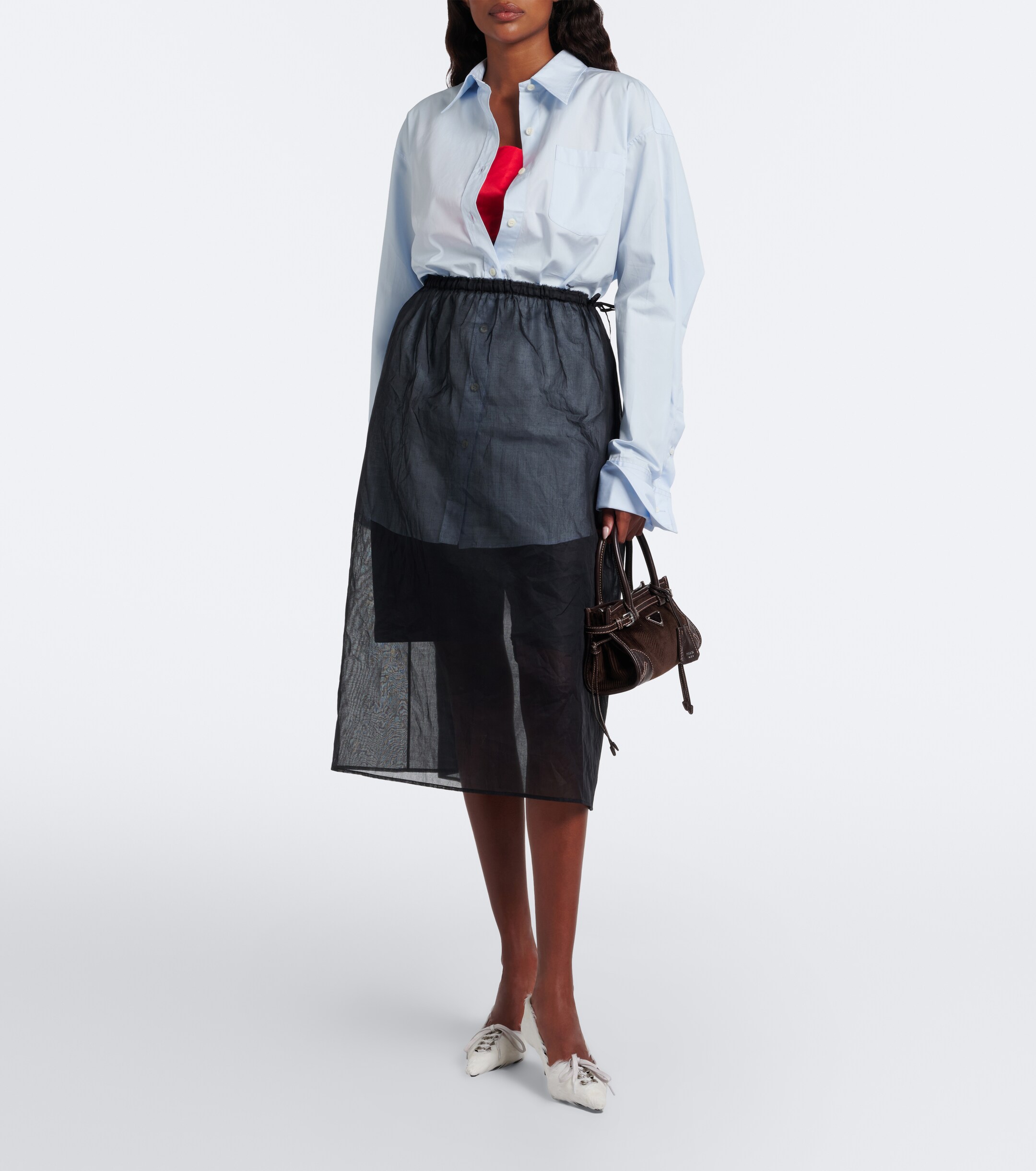 Prada Prada Bonnie Small corduroy top-handle bag