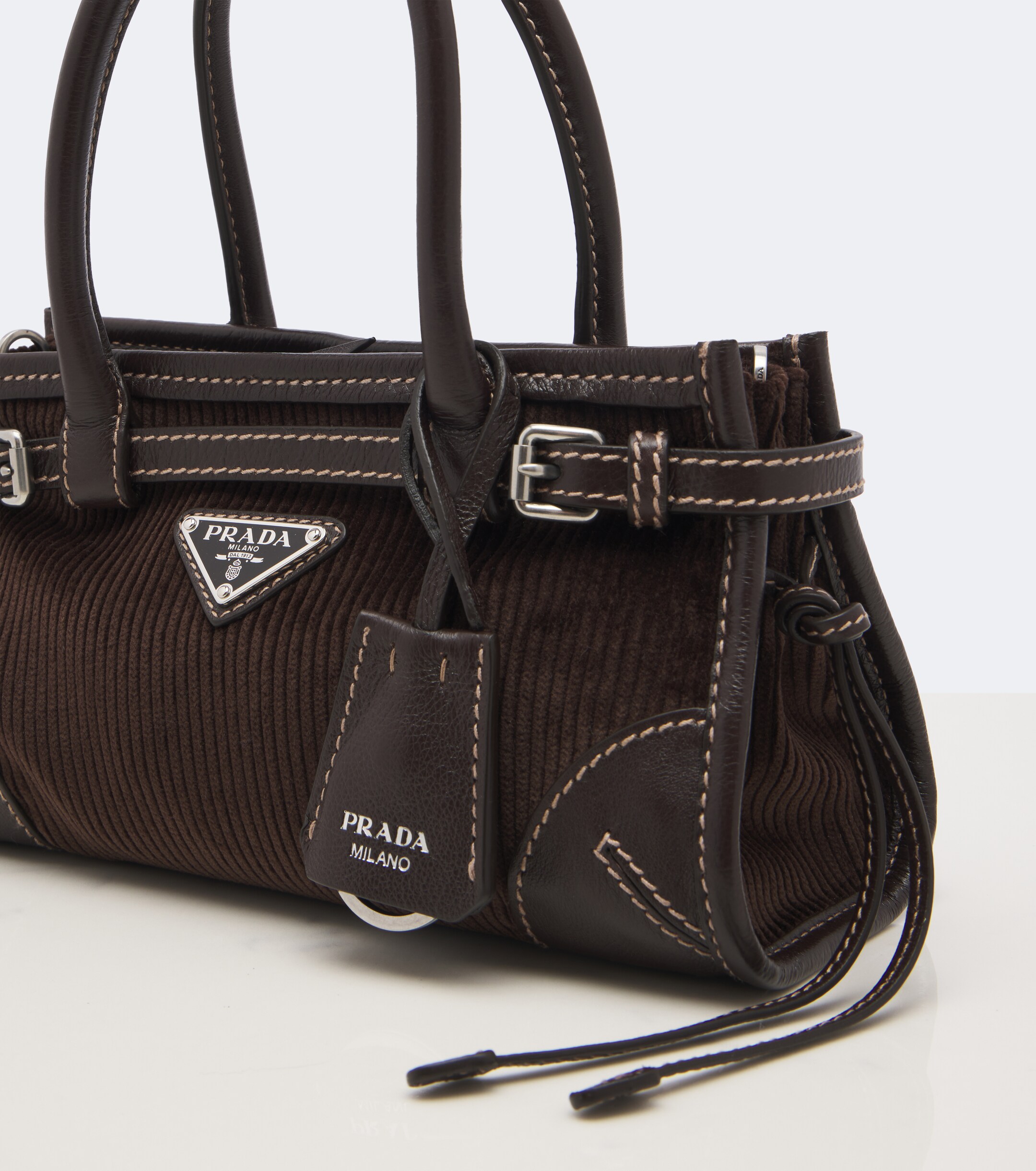 Prada Prada Bonnie Small corduroy top-handle bag