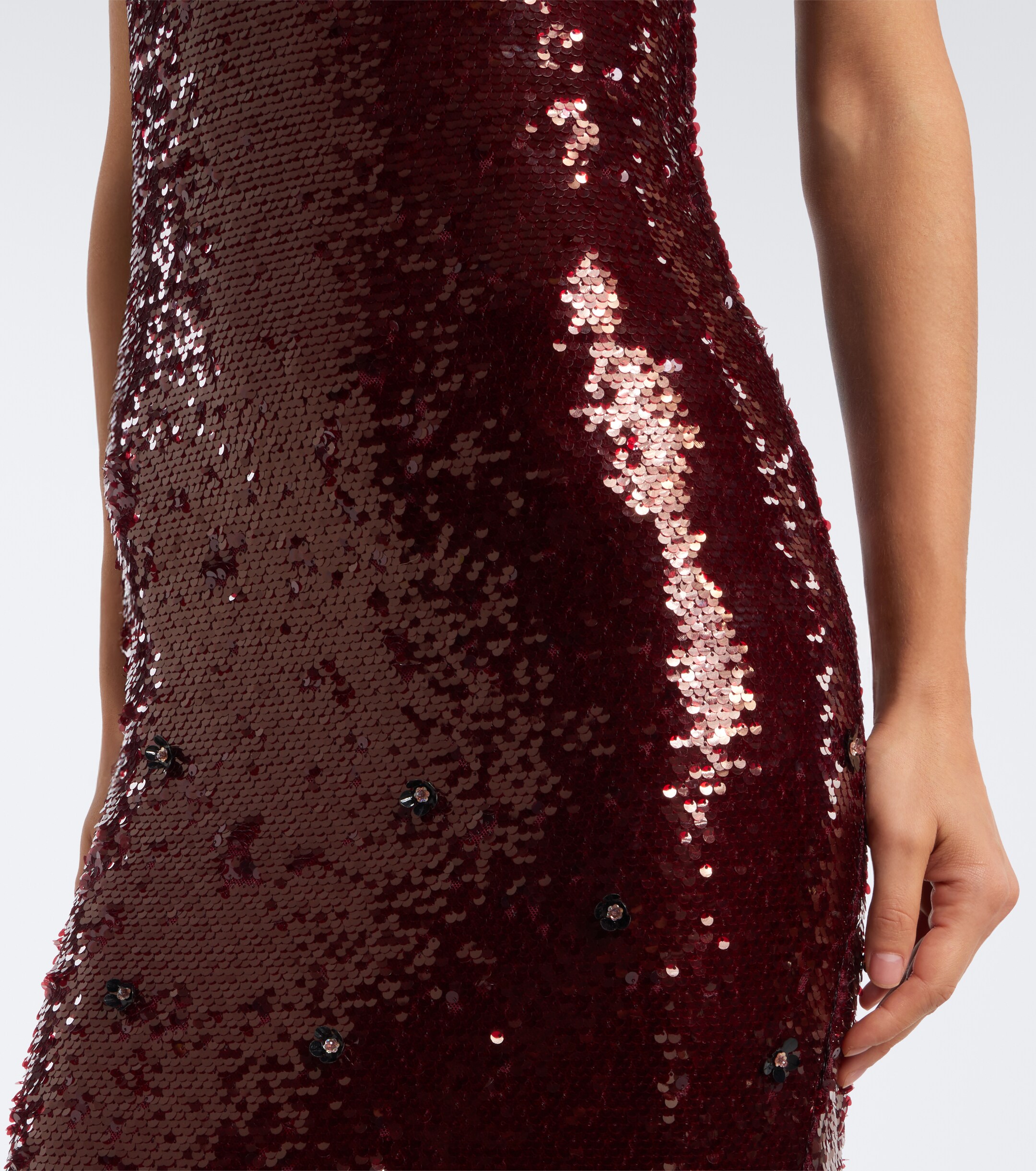 LA FUORI Là Fuori Sequined bustier gown