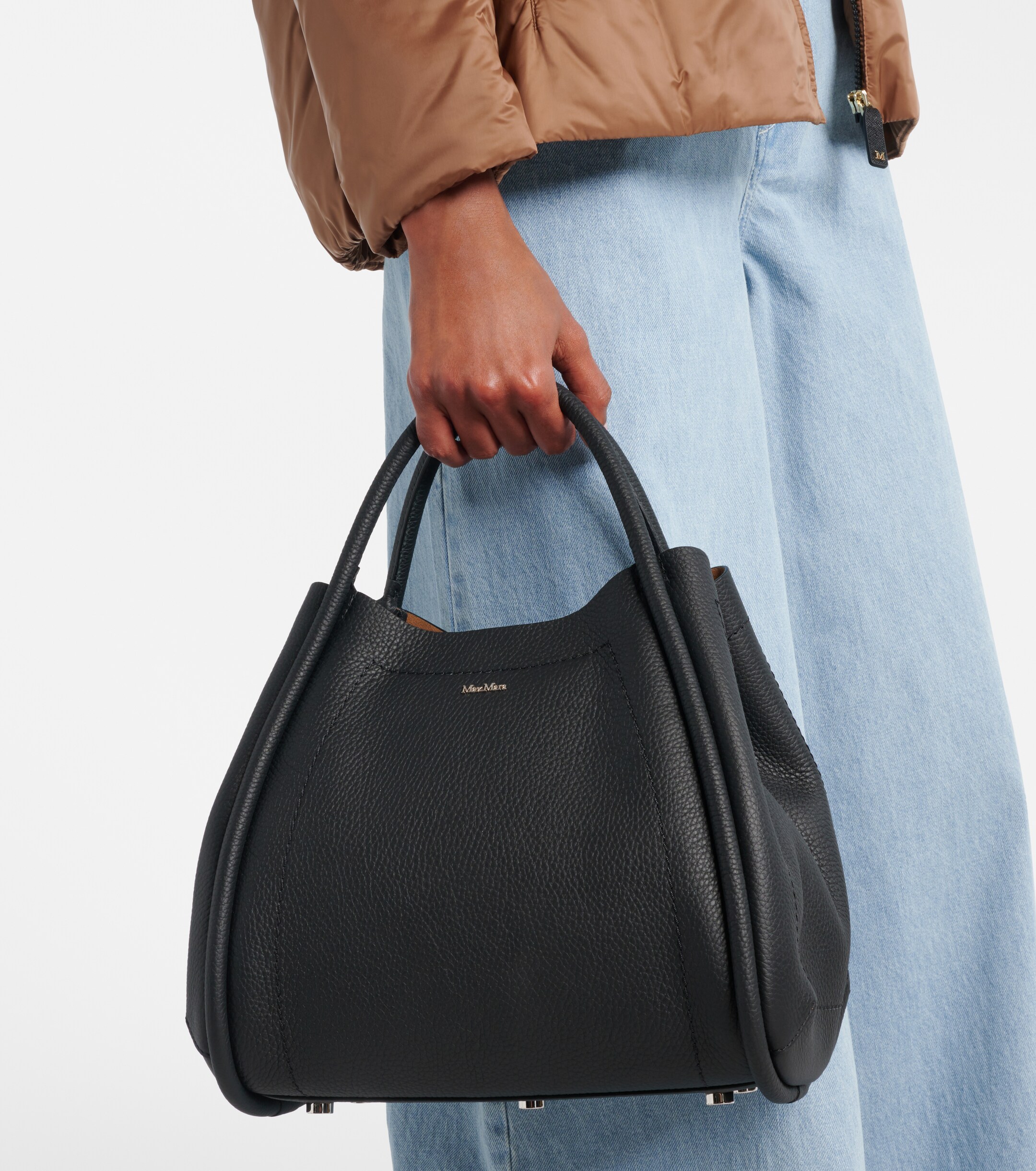Max Mara Marine leather tote bag