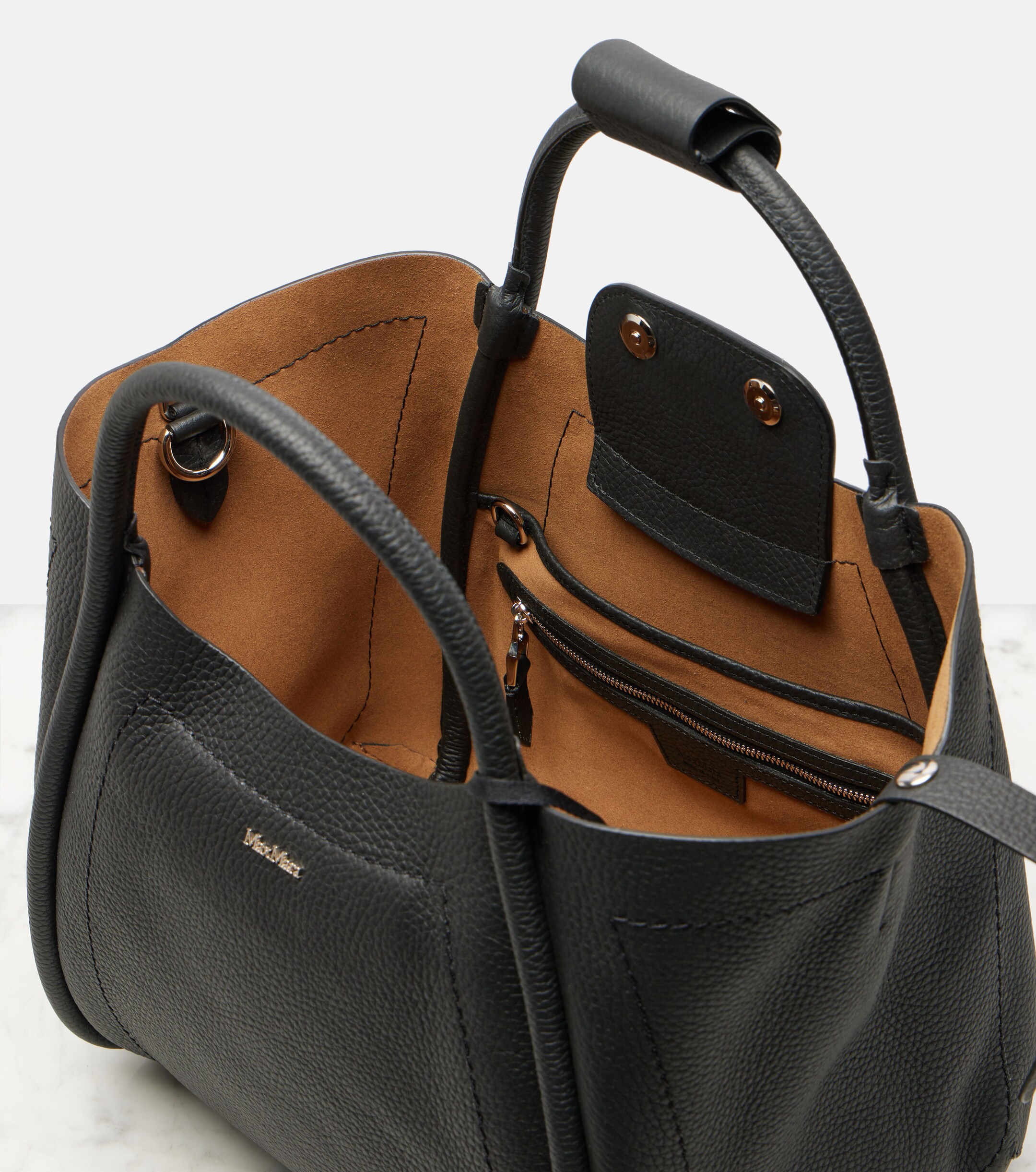 Max Mara Marine leather tote bag