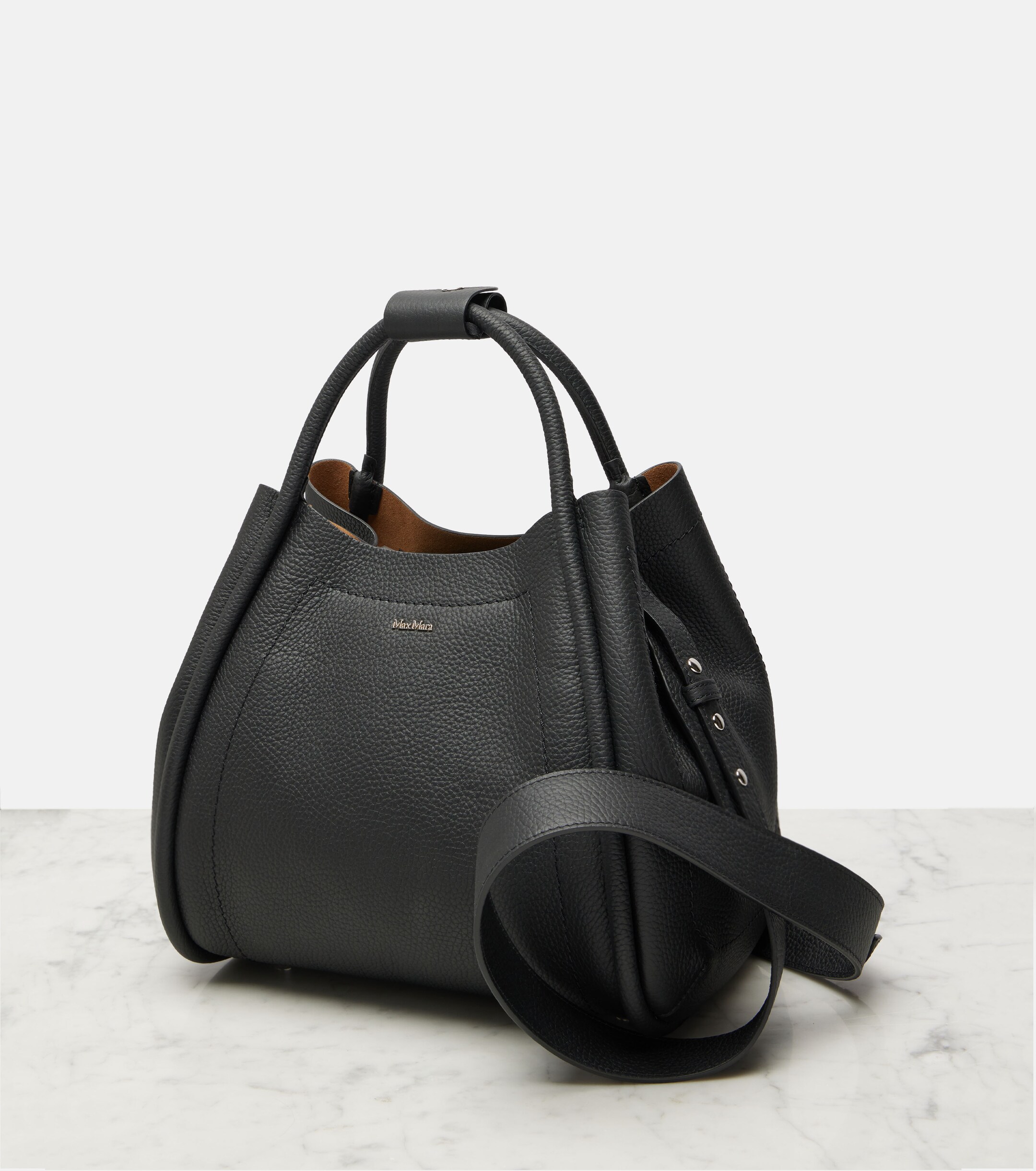 Max Mara Marine leather tote bag