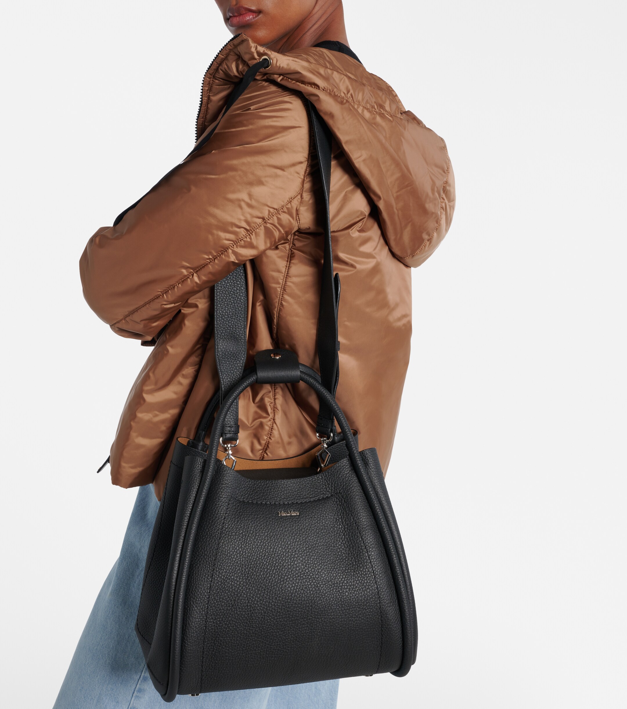 Max Mara Marine leather tote bag