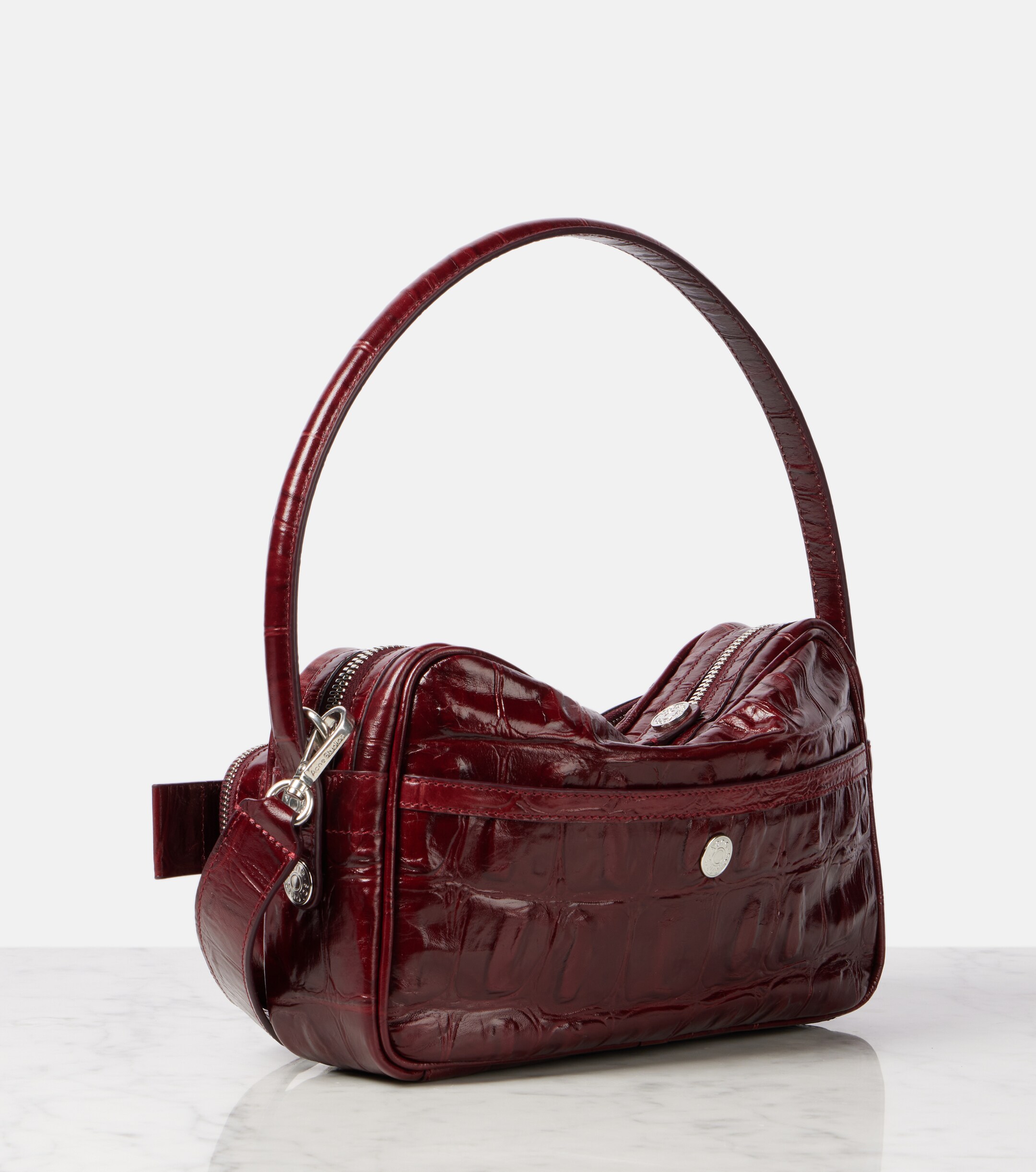 Acne Studios Camero croc-effect leather shoulder bag