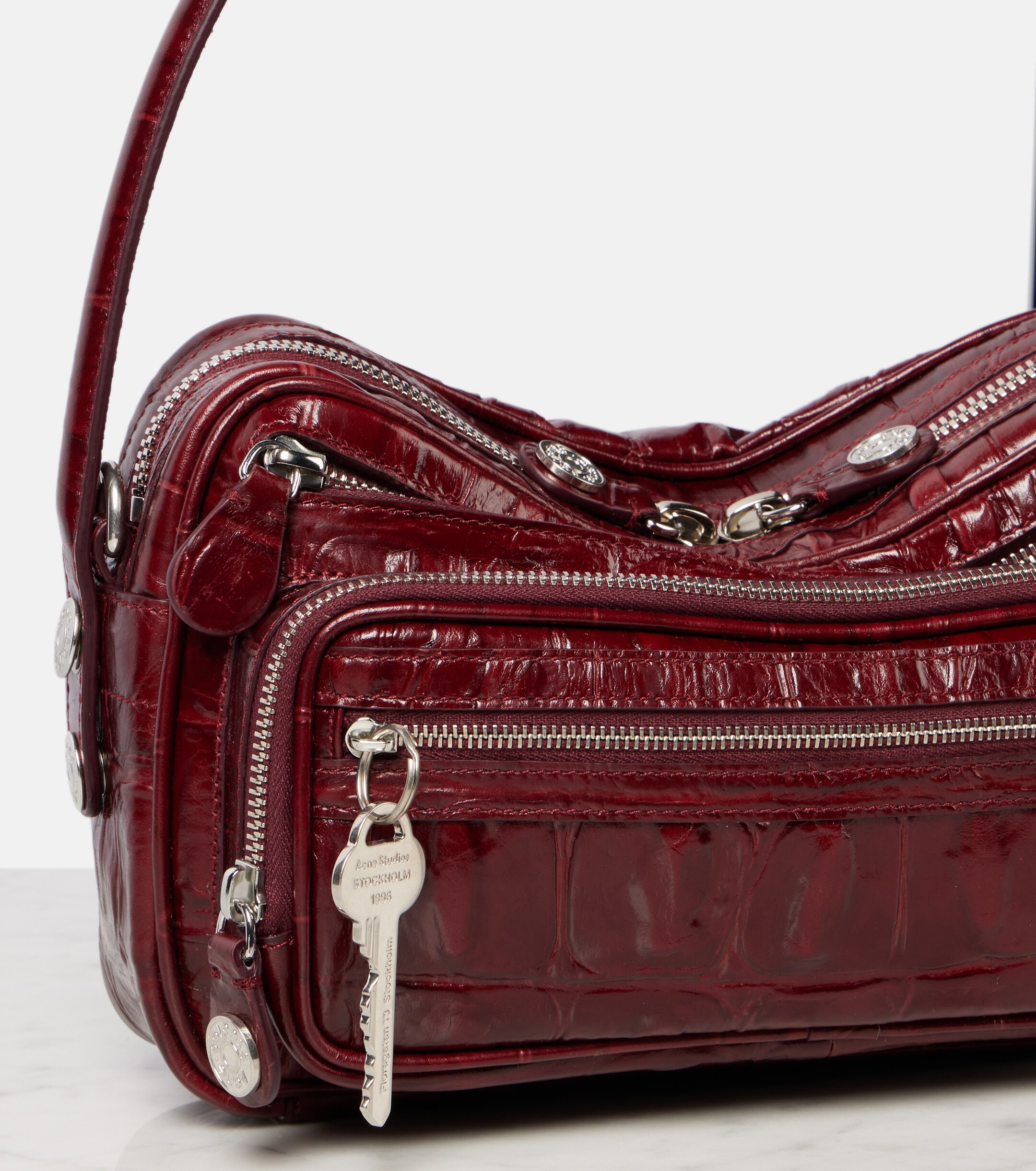 Acne Studios Camero croc-effect leather shoulder bag