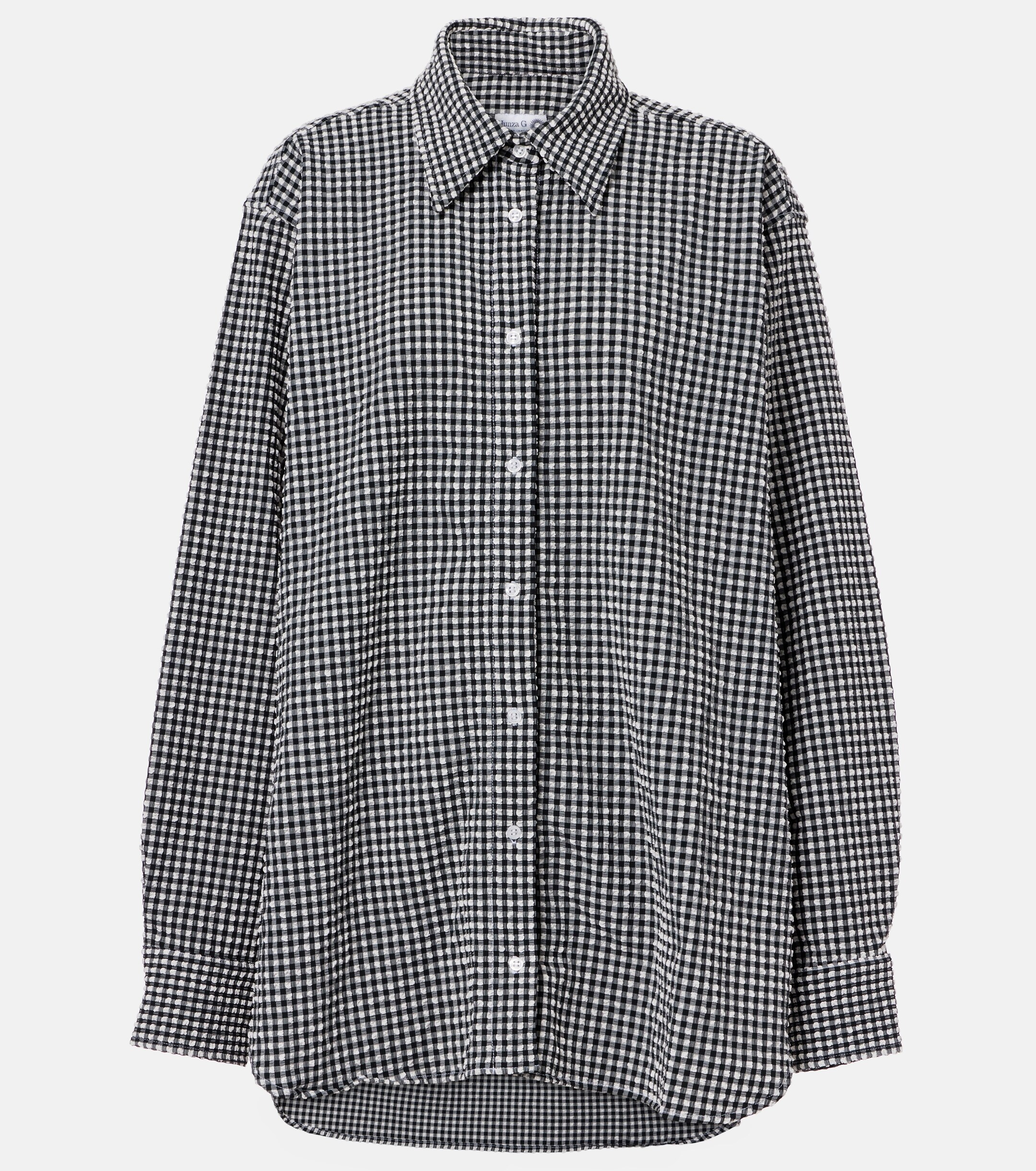 Hunza G Gingham oversized shirt thumbnail