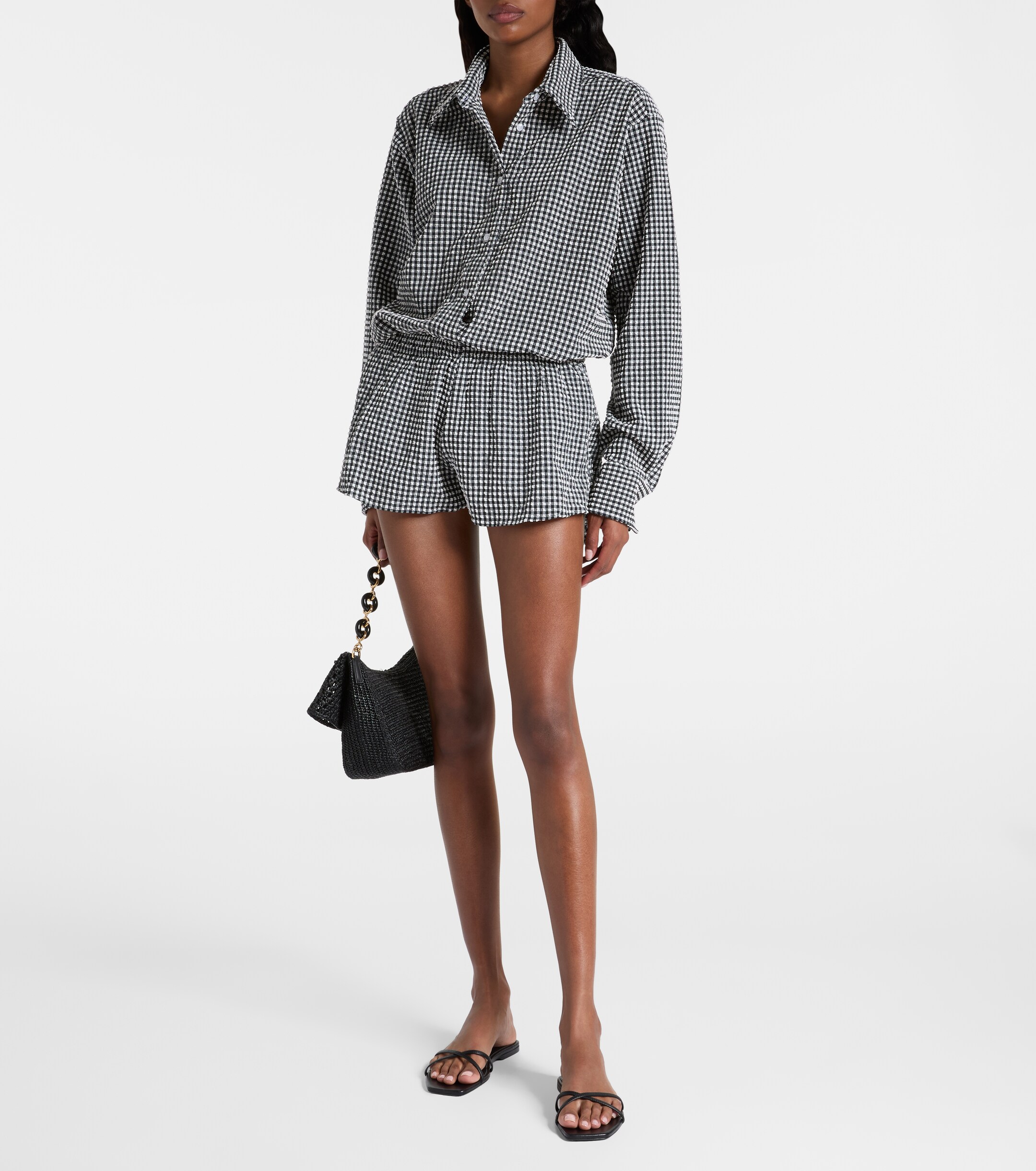 Hunza G Gingham oversized shirt