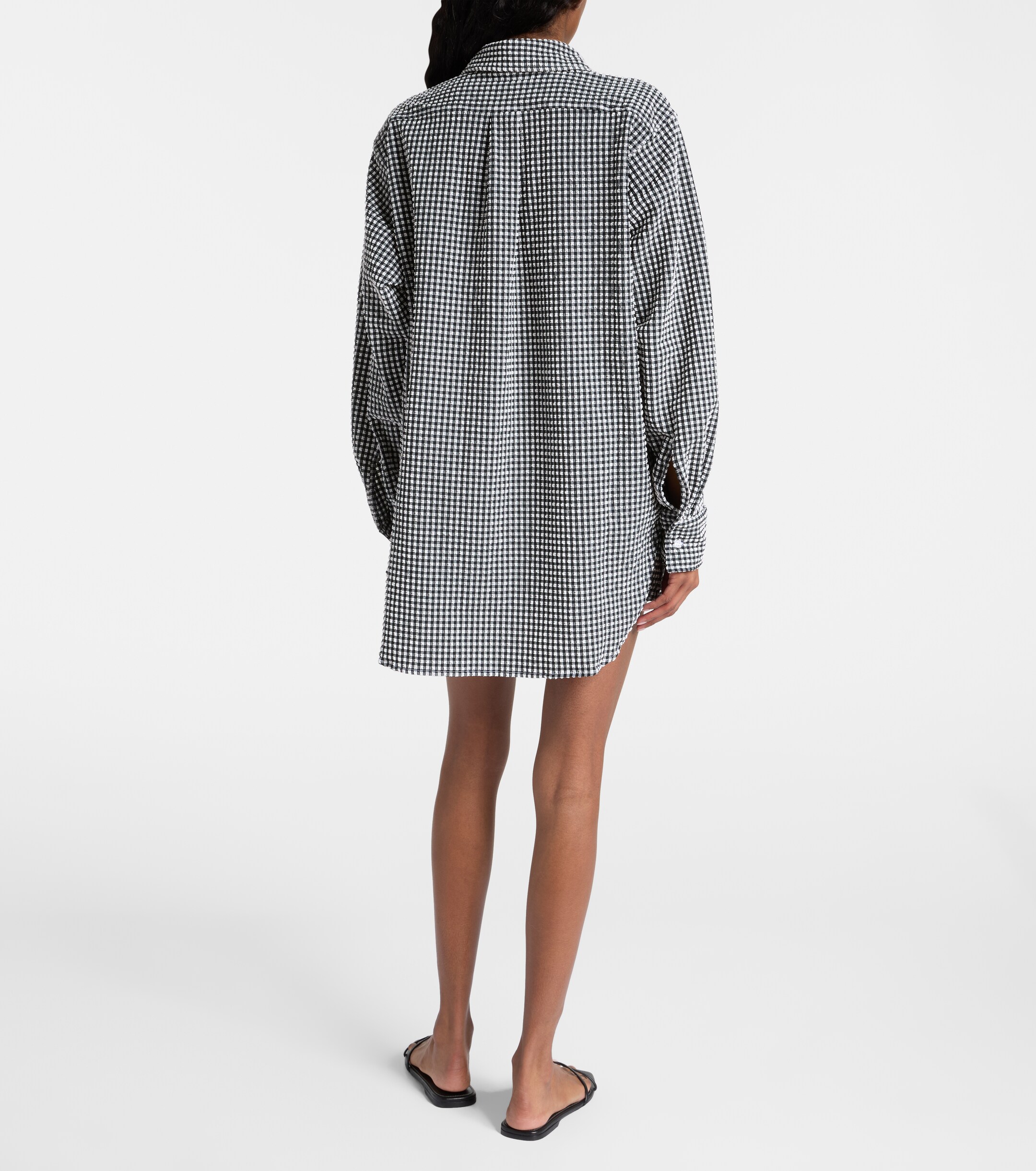 Hunza G Gingham oversized shirt thumbnail