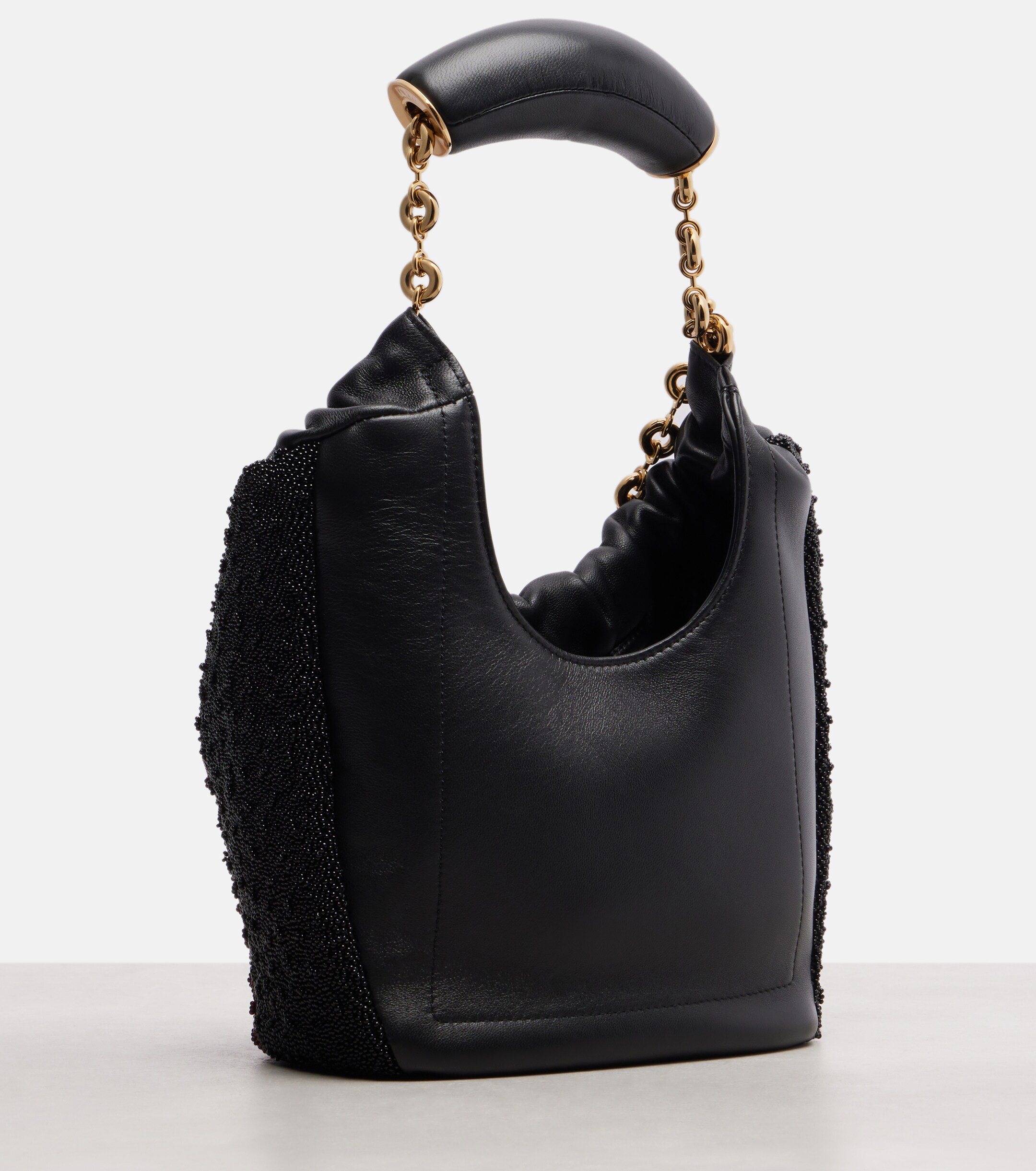 Loewe Squeeze Mini beaded leather top-handle bag