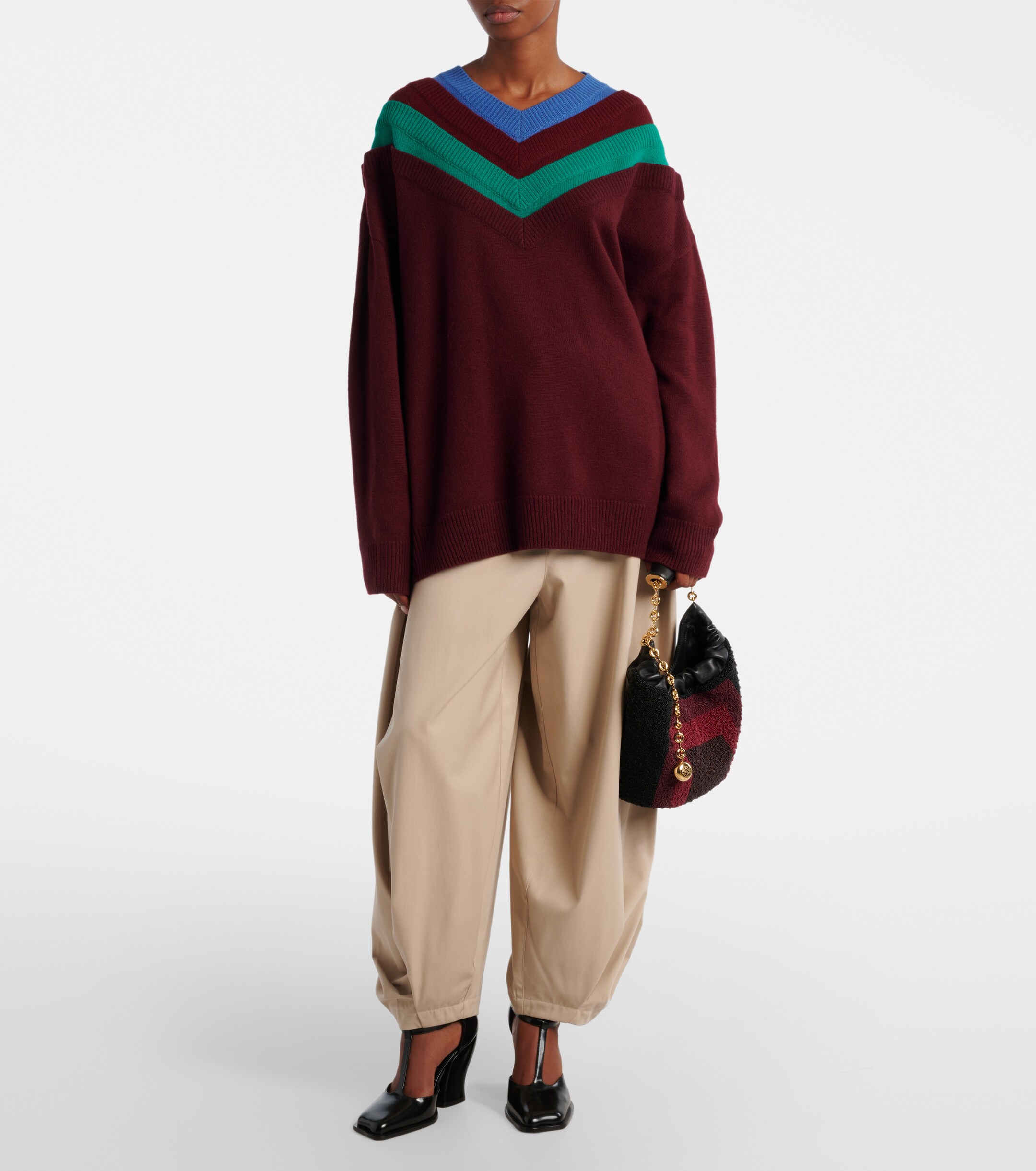 Loewe Squeeze Mini beaded leather top-handle bag