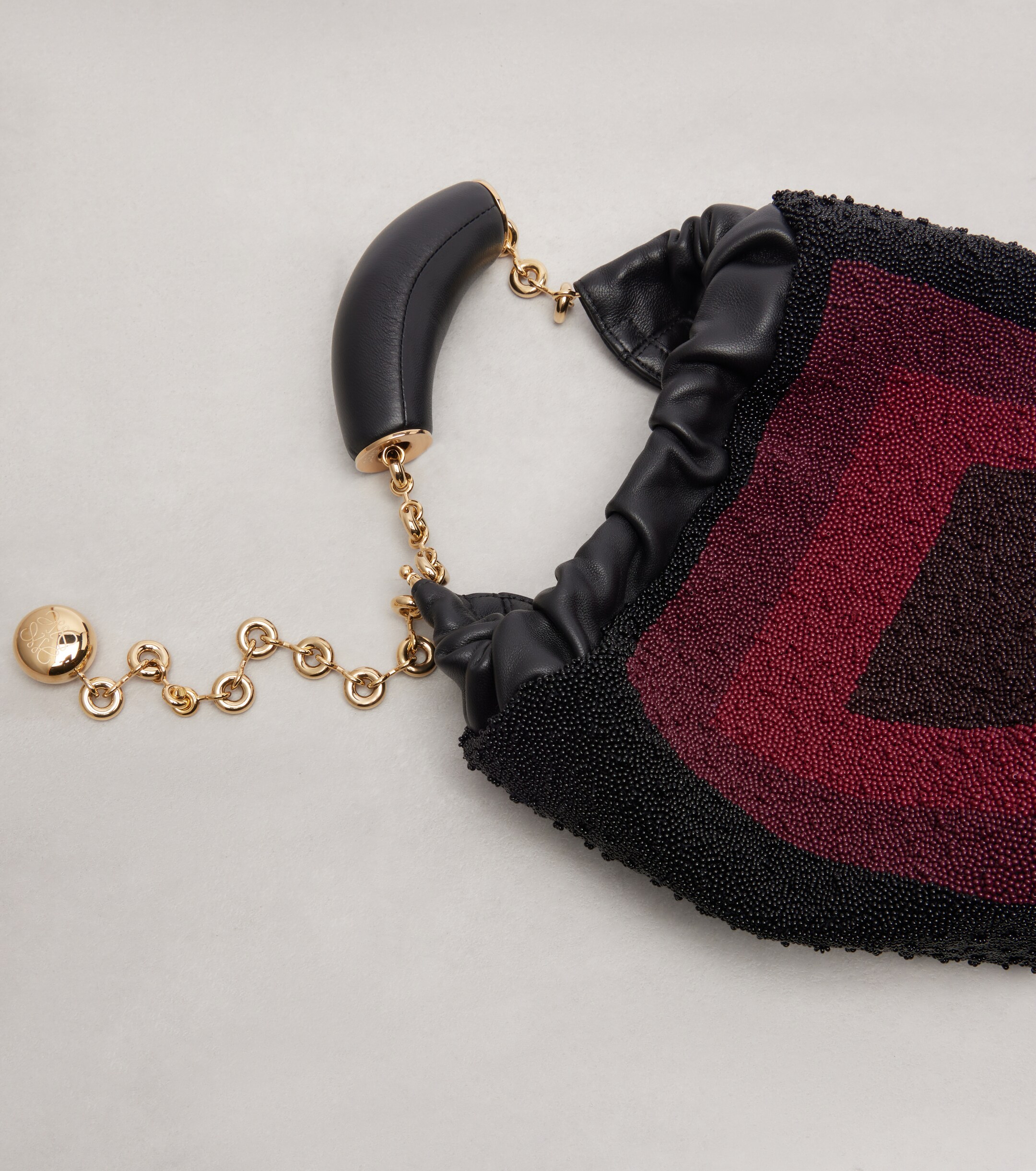 Loewe Squeeze Mini beaded leather top-handle bag