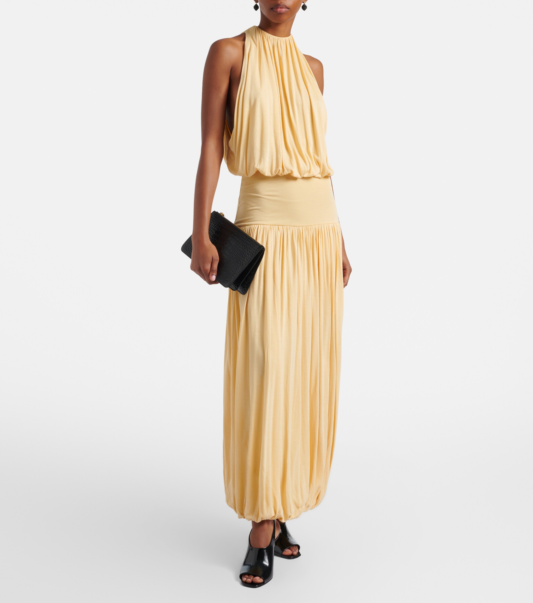TOTEME Threefold croc-effect leather clutch