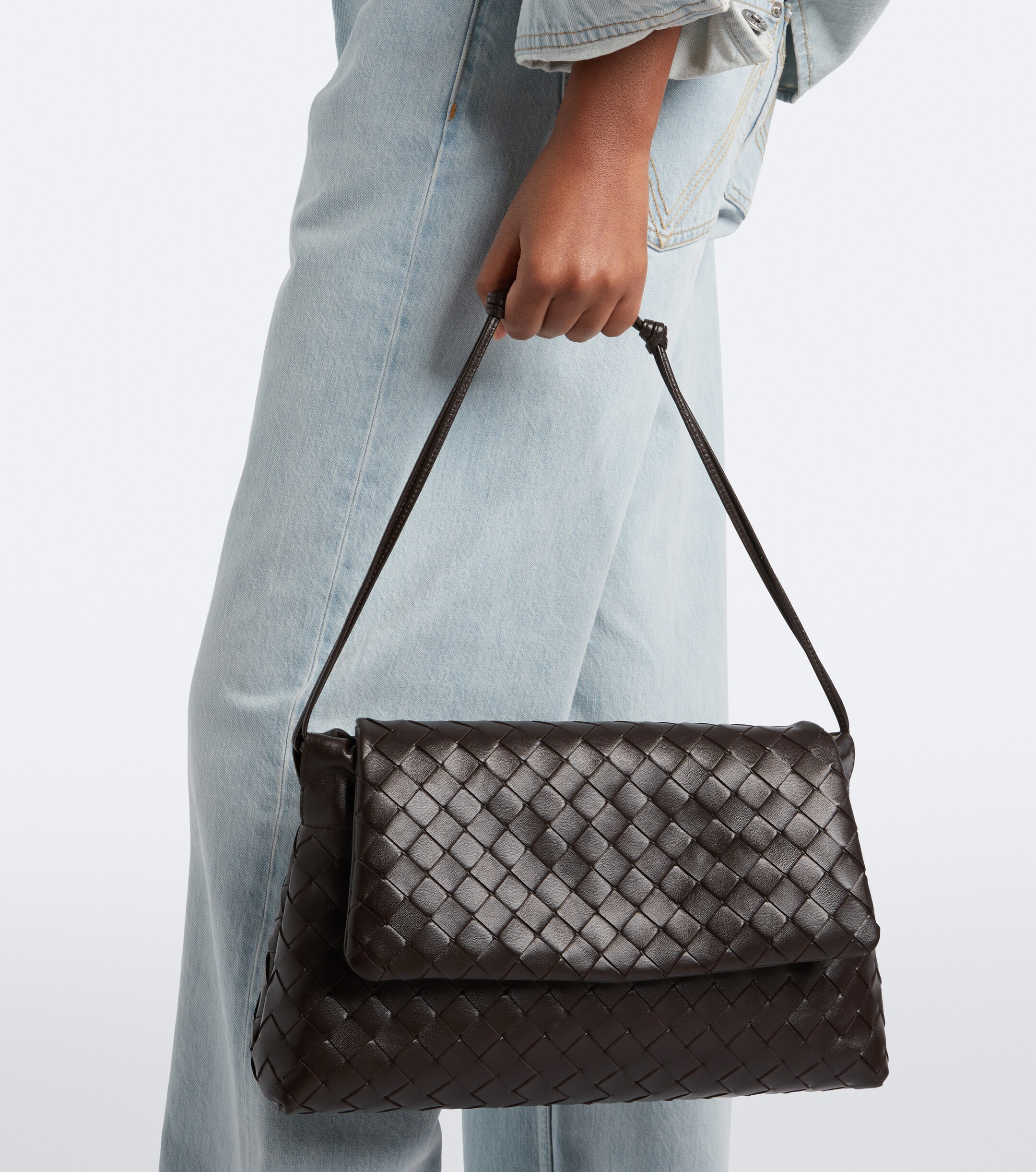 Bottega Veneta Giorno Intrecciato leather shoulder bag