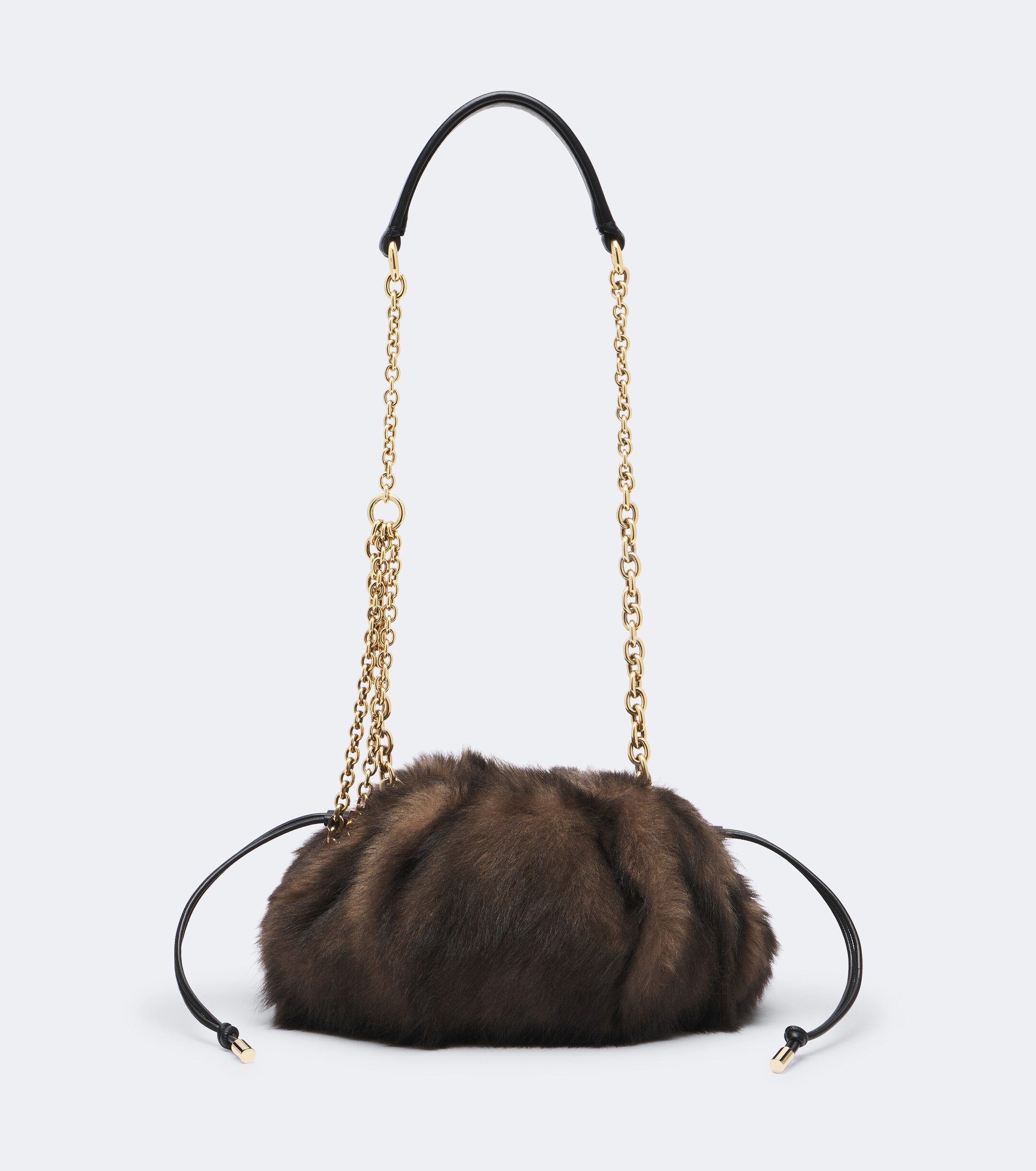 Chloé Chloé Plissé shearling shoulder bag