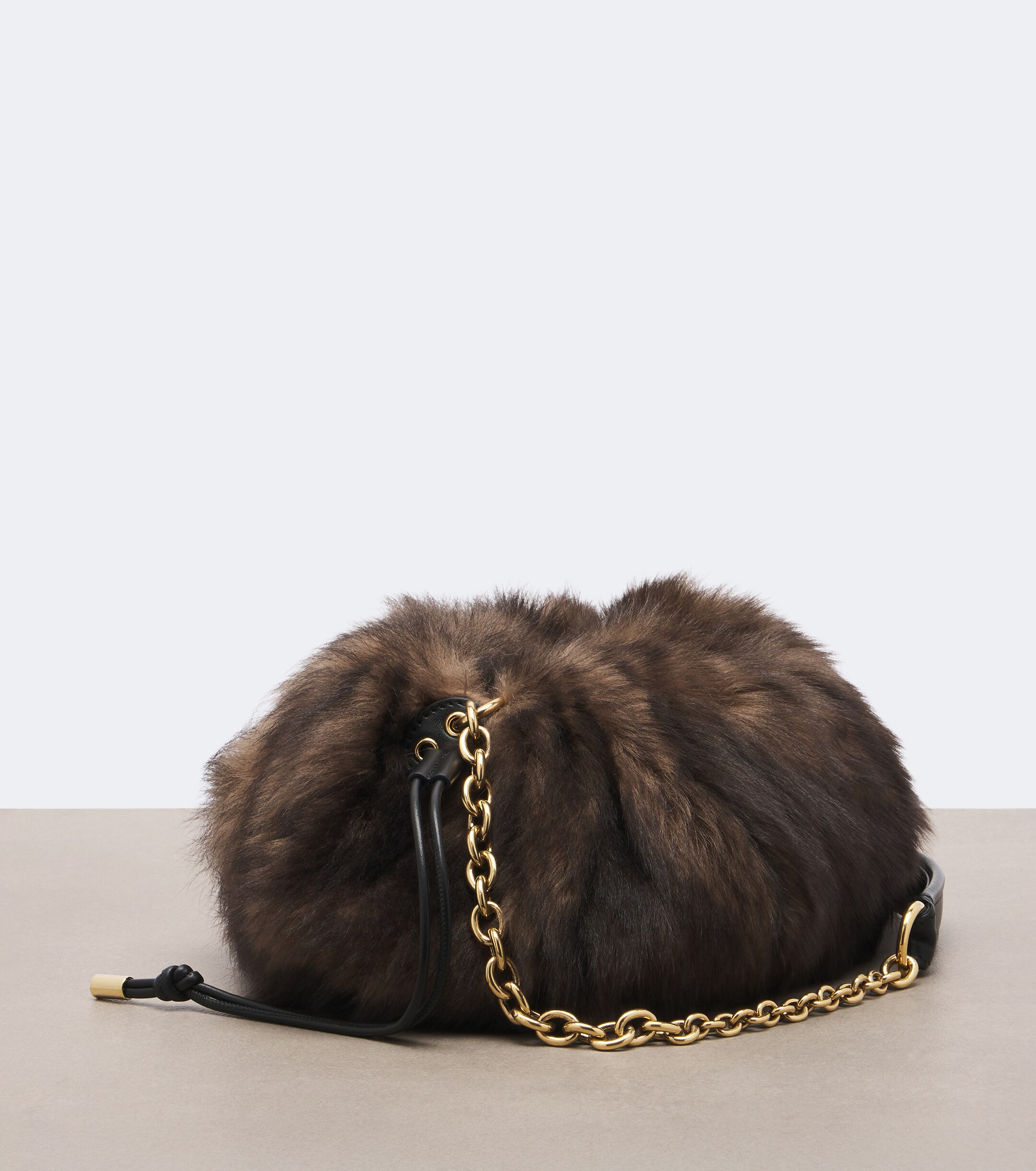 Chloé Chloé Plissé shearling shoulder bag