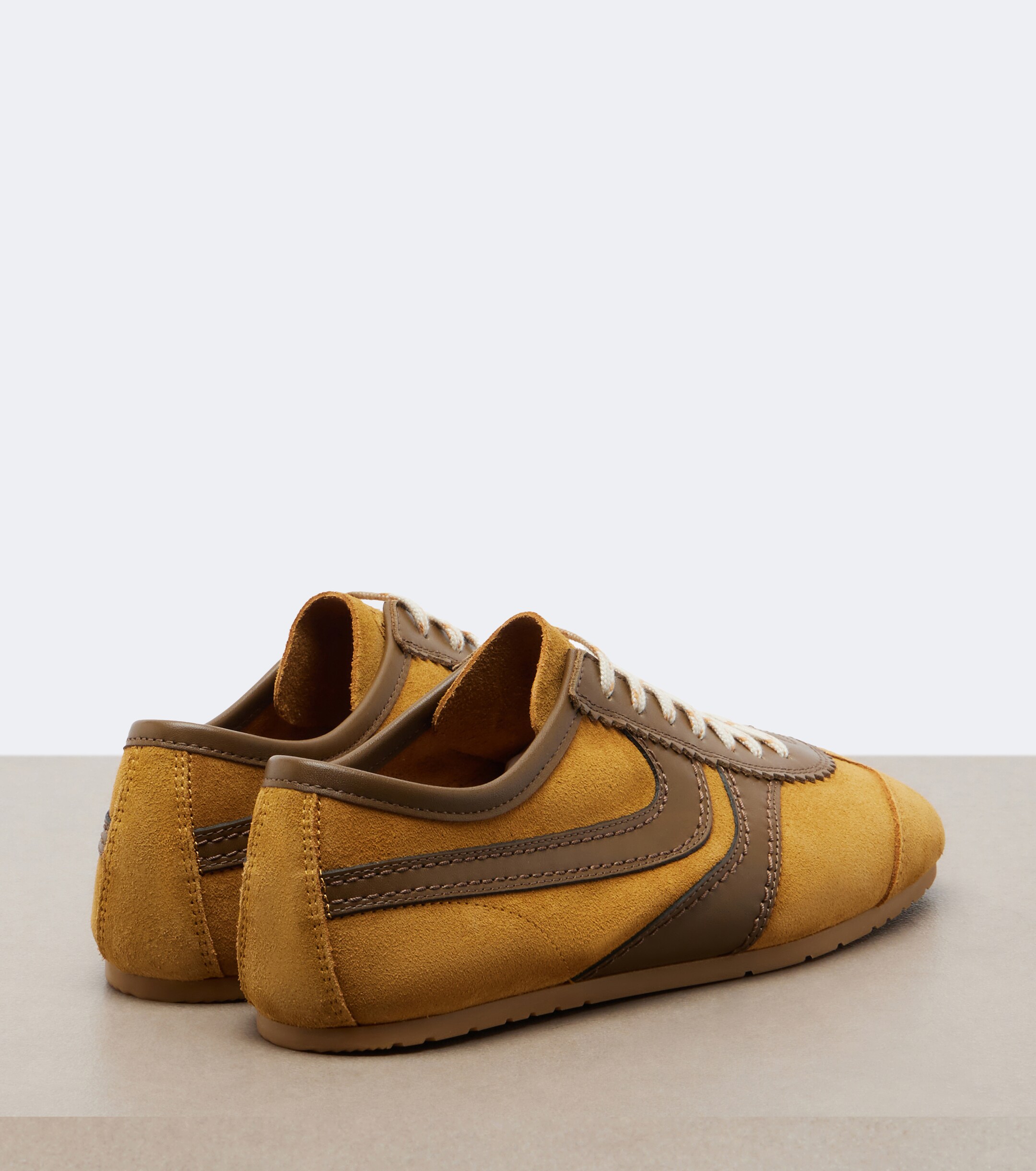 Dries Van Noten Dries Van Noten Leather-trimmed suede sneakers