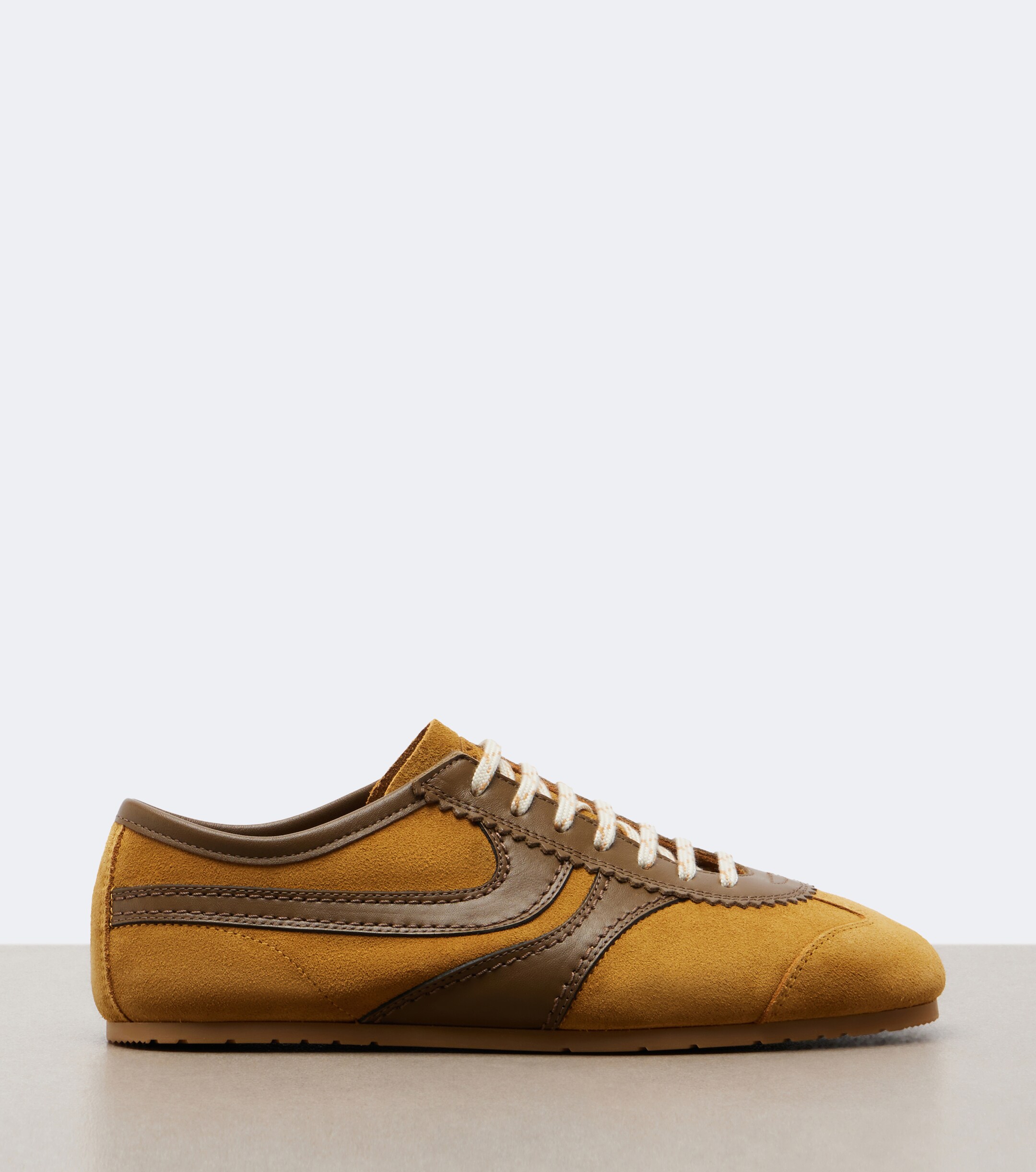 Dries Van Noten Dries Van Noten Leather-trimmed suede sneakers