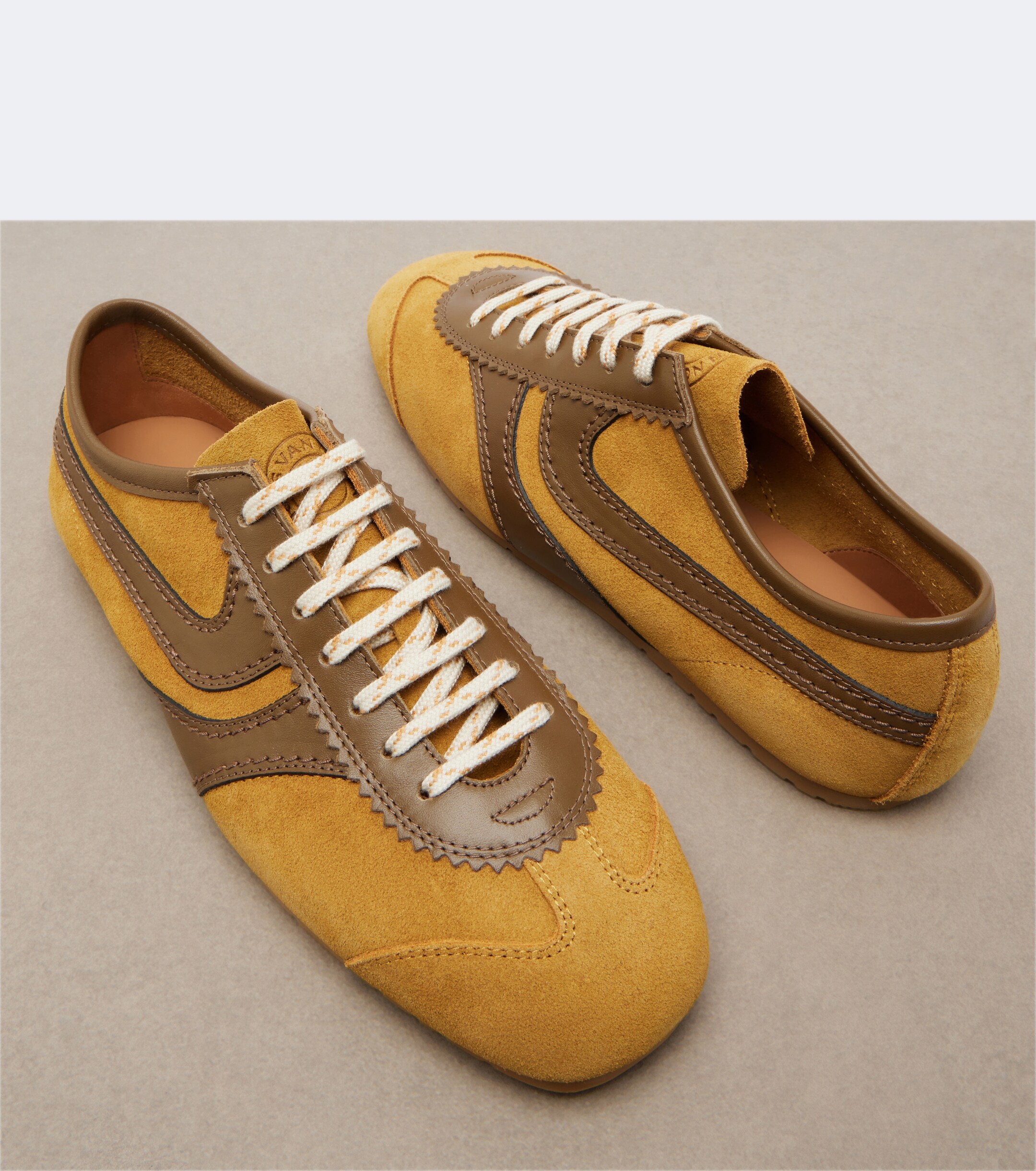 Dries Van Noten Dries Van Noten Leather-trimmed suede sneakers