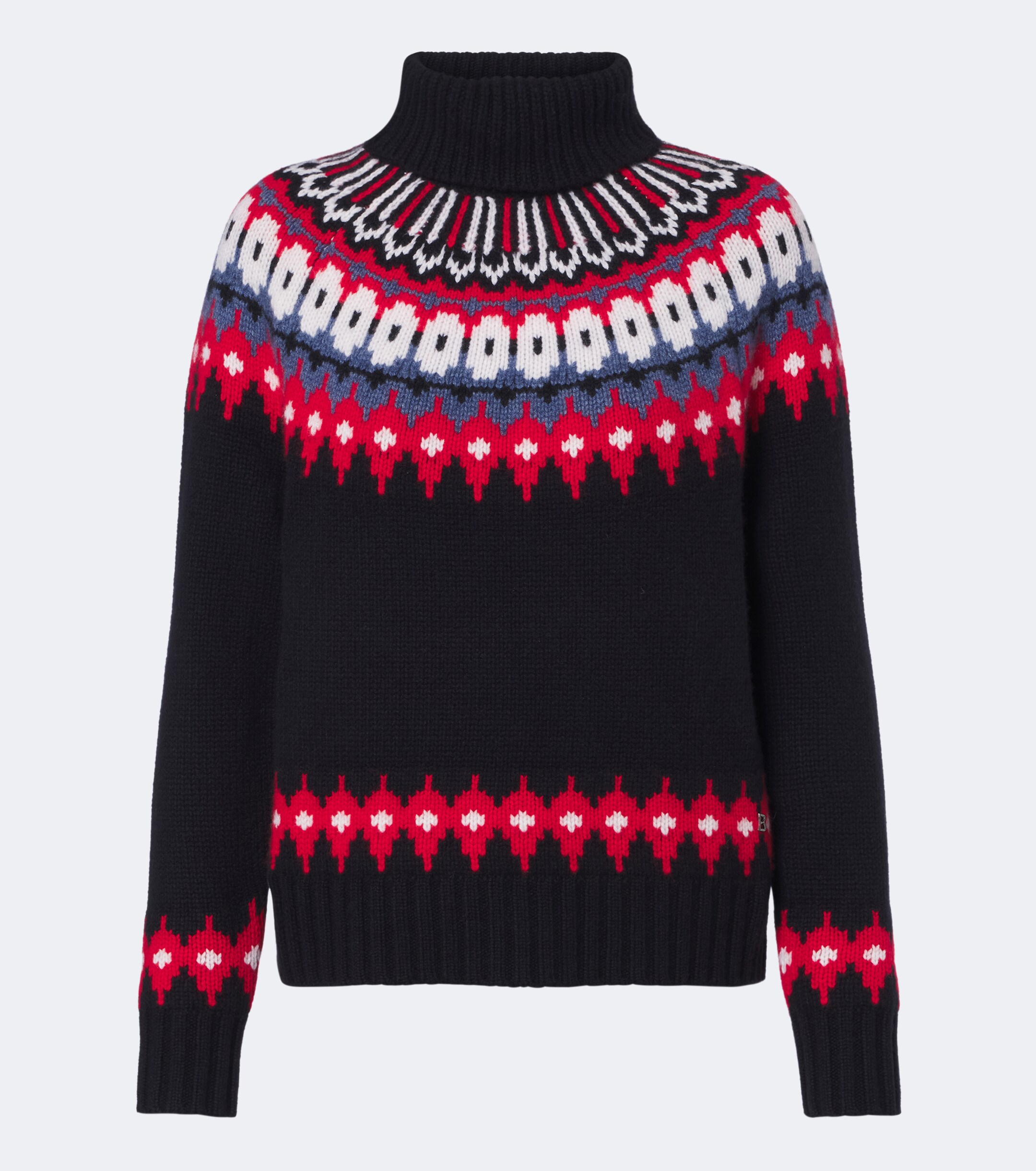 BOGNER Bogner Ingrid jacquard cashmere turtleneck sweater