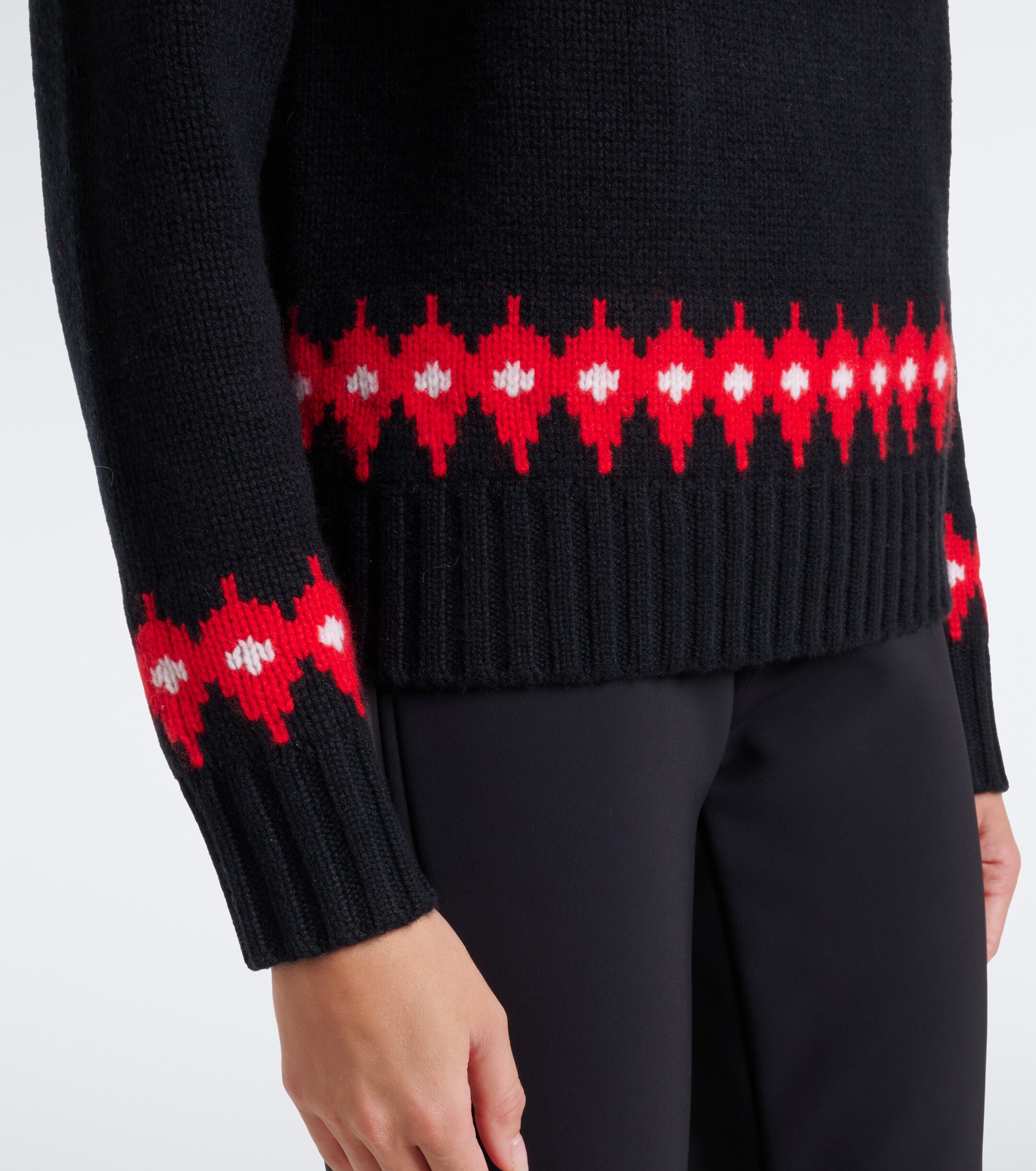 BOGNER Bogner Ingrid jacquard cashmere turtleneck sweater