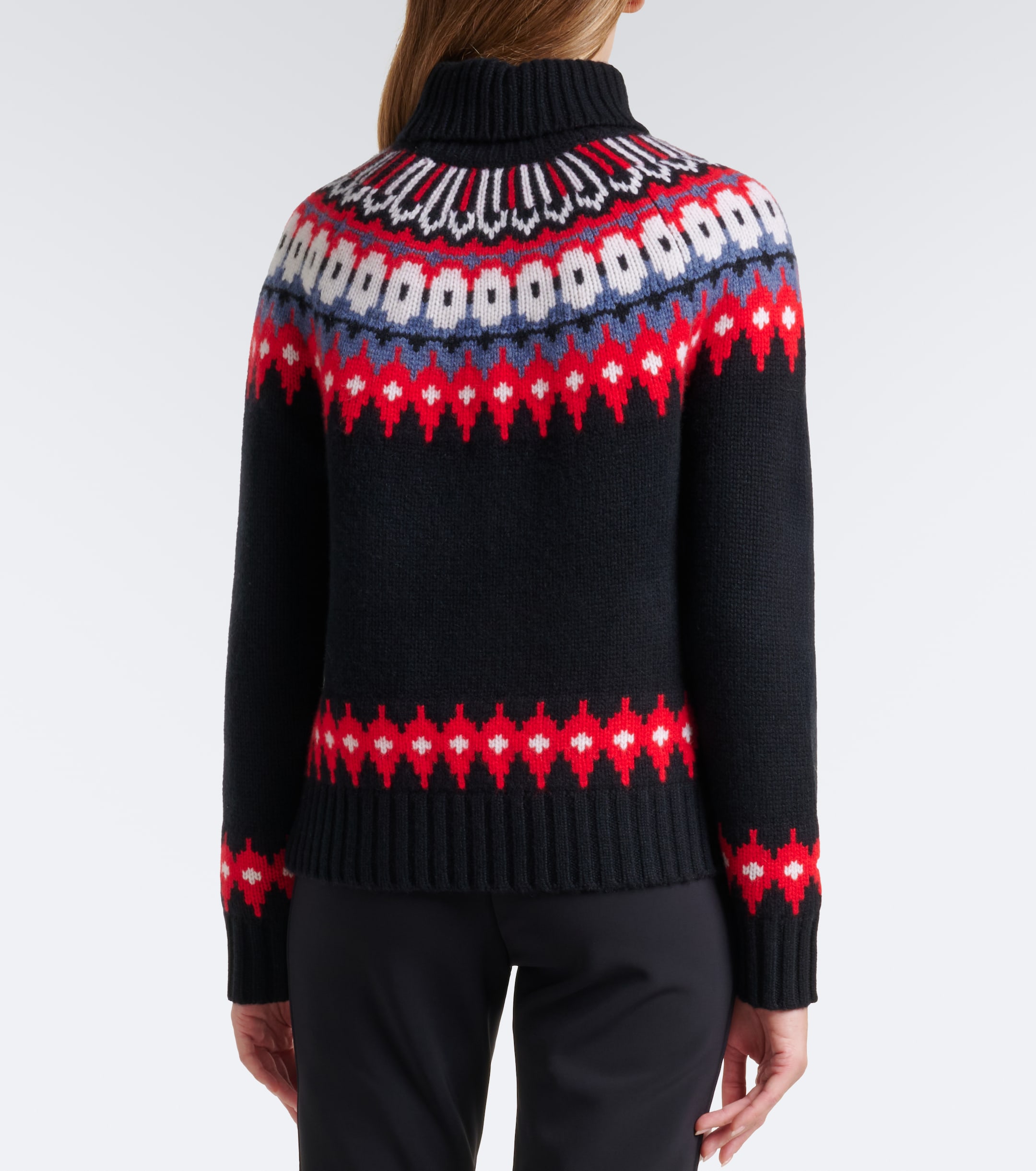 BOGNER Bogner Ingrid jacquard cashmere turtleneck sweater