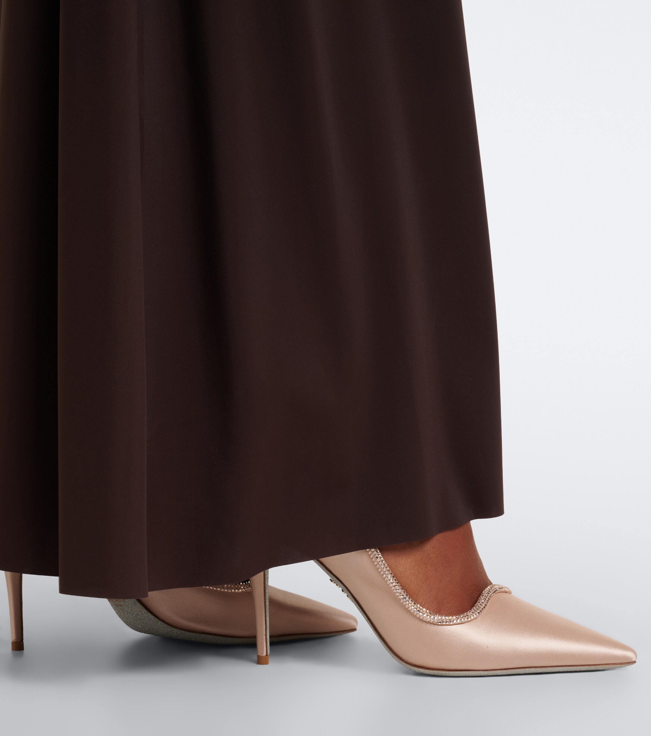 RENÉ CAOVILLA Rene Caovilla Onda embellished satin pumps