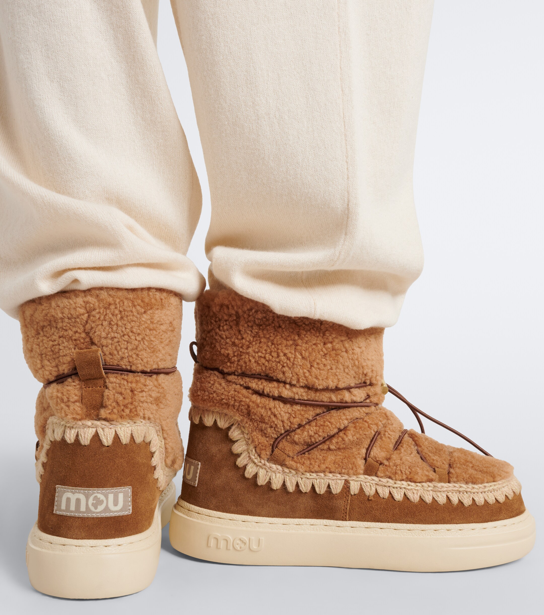 MOU Mou Sneaker Bold shearling ankle boots