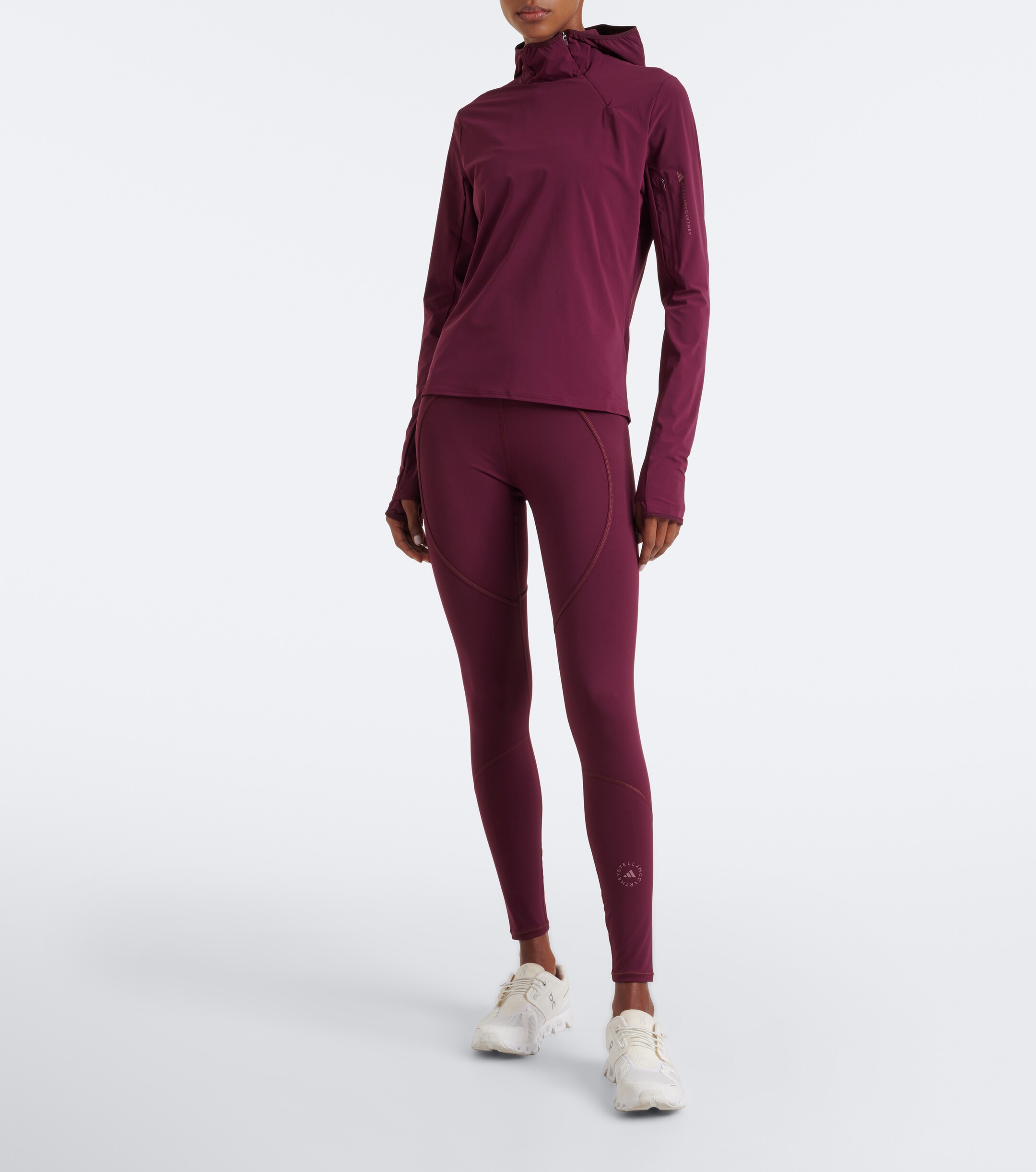 adidas by Stella McCartney Adidas by Stella McCartney Hooded open-back technical top