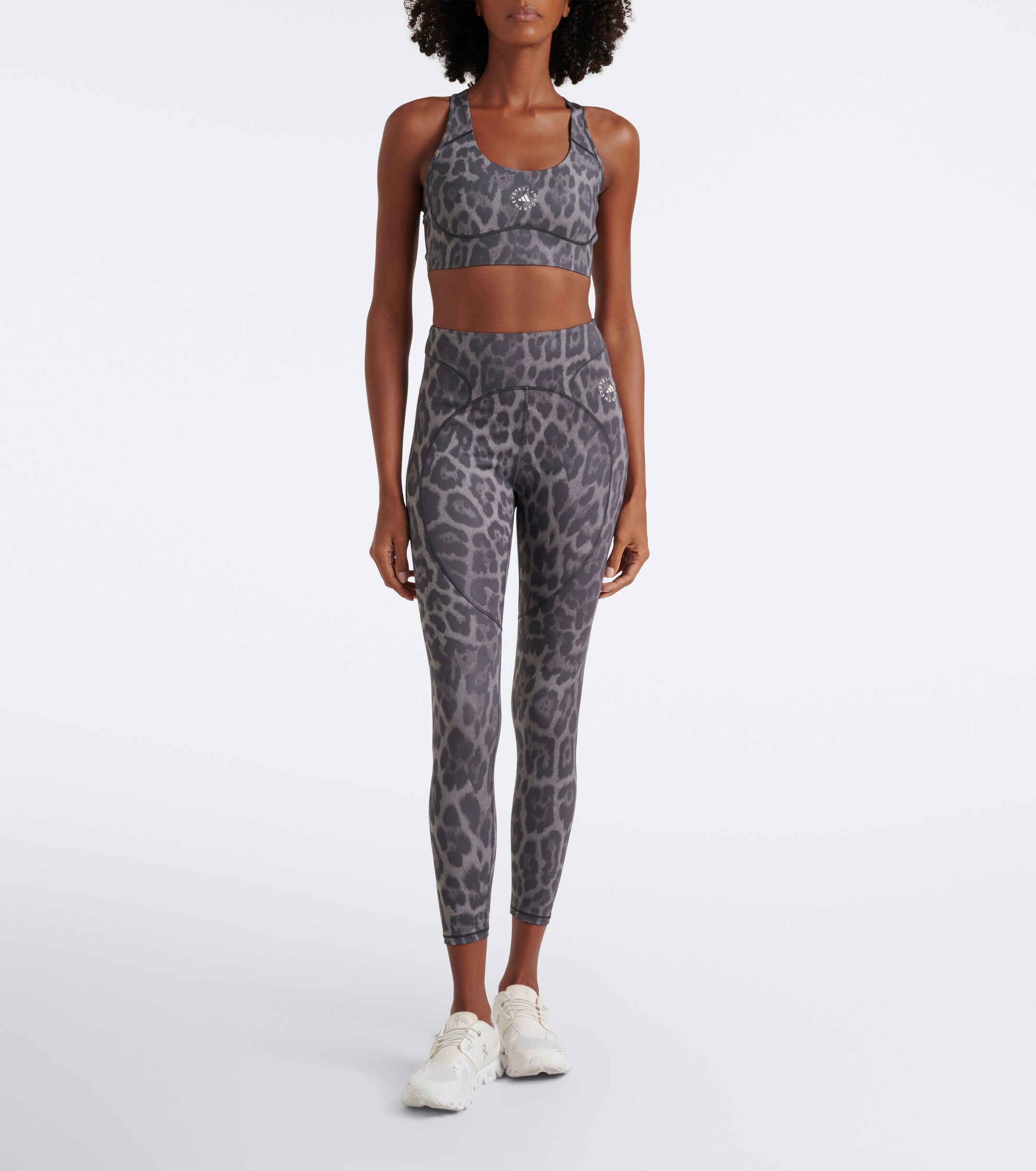 adidas by Stella McCartney Adidas by Stella McCartney Logo leopard-print sports bra