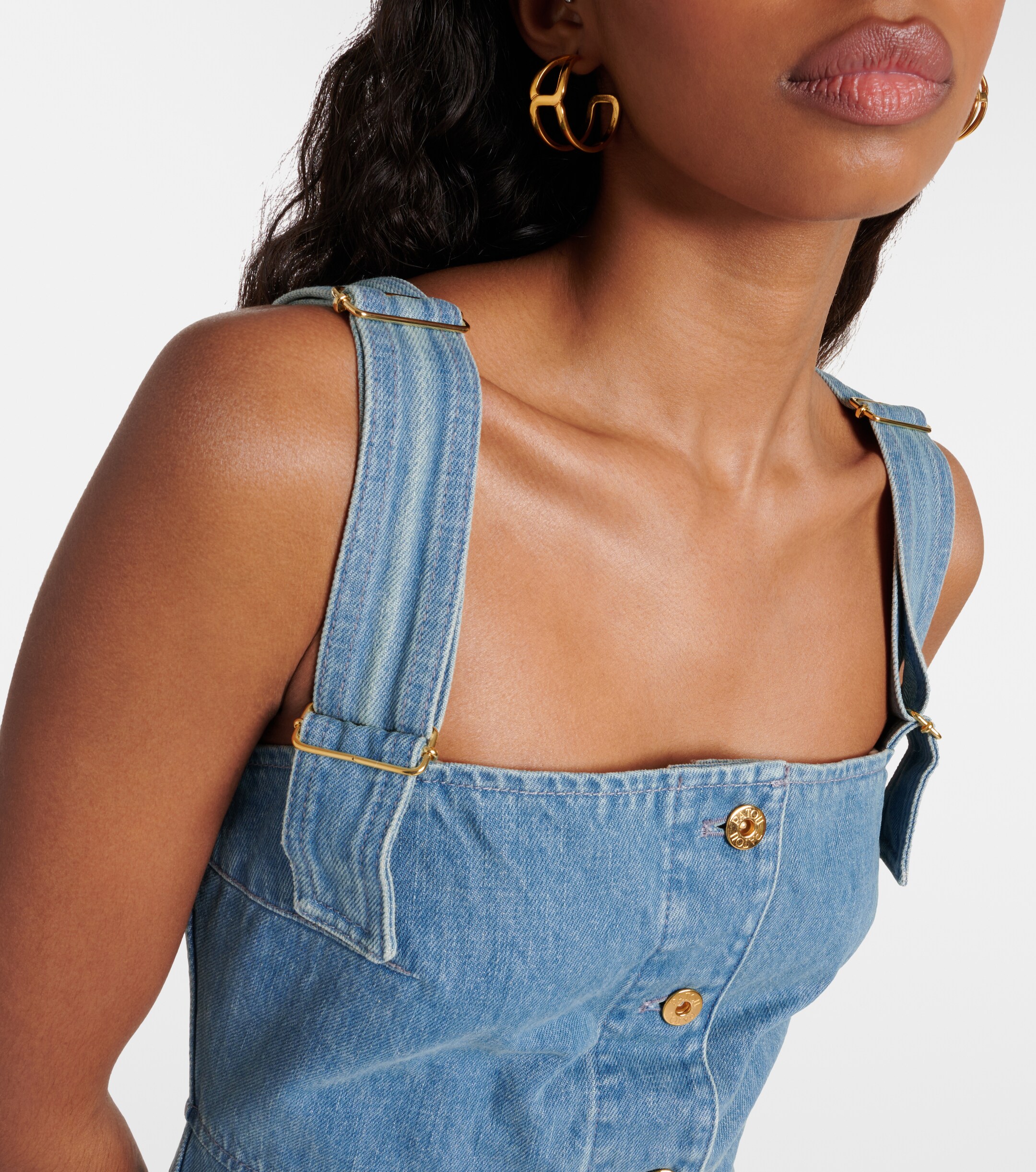 Patou Denim midi dress thumbnail