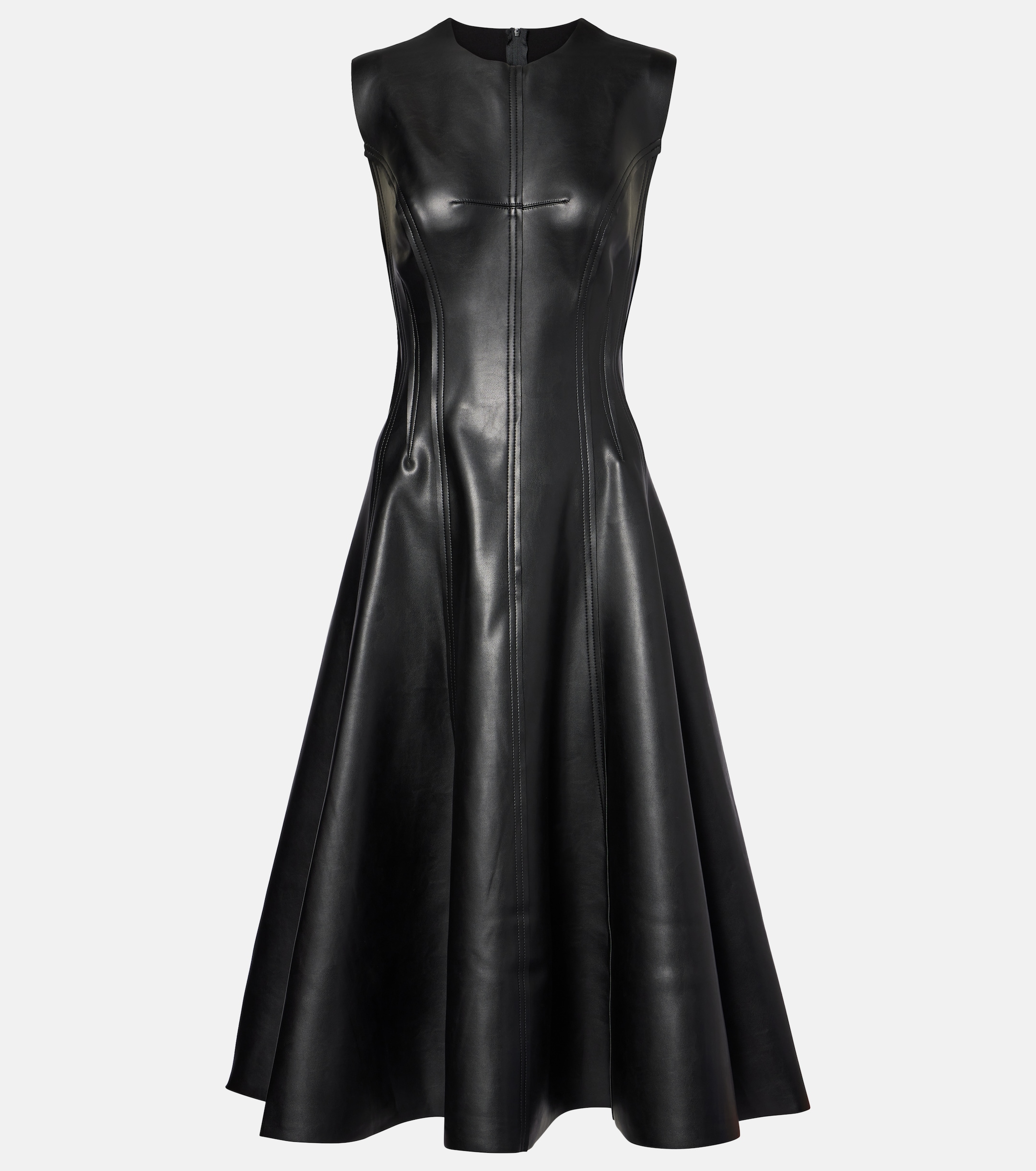 norma kamali green leather dress - Grace faux Easy Tops