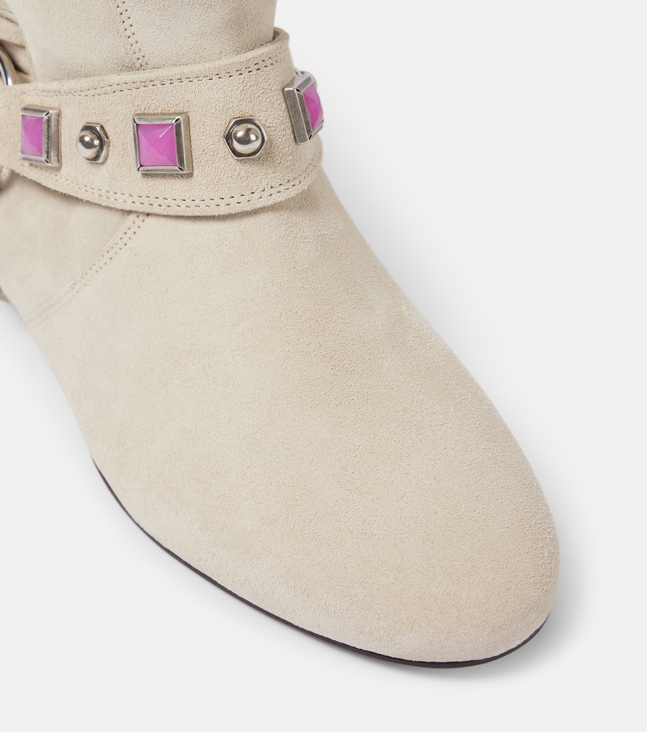 Isabel Marant Soksa embroidered suede knee-high boots