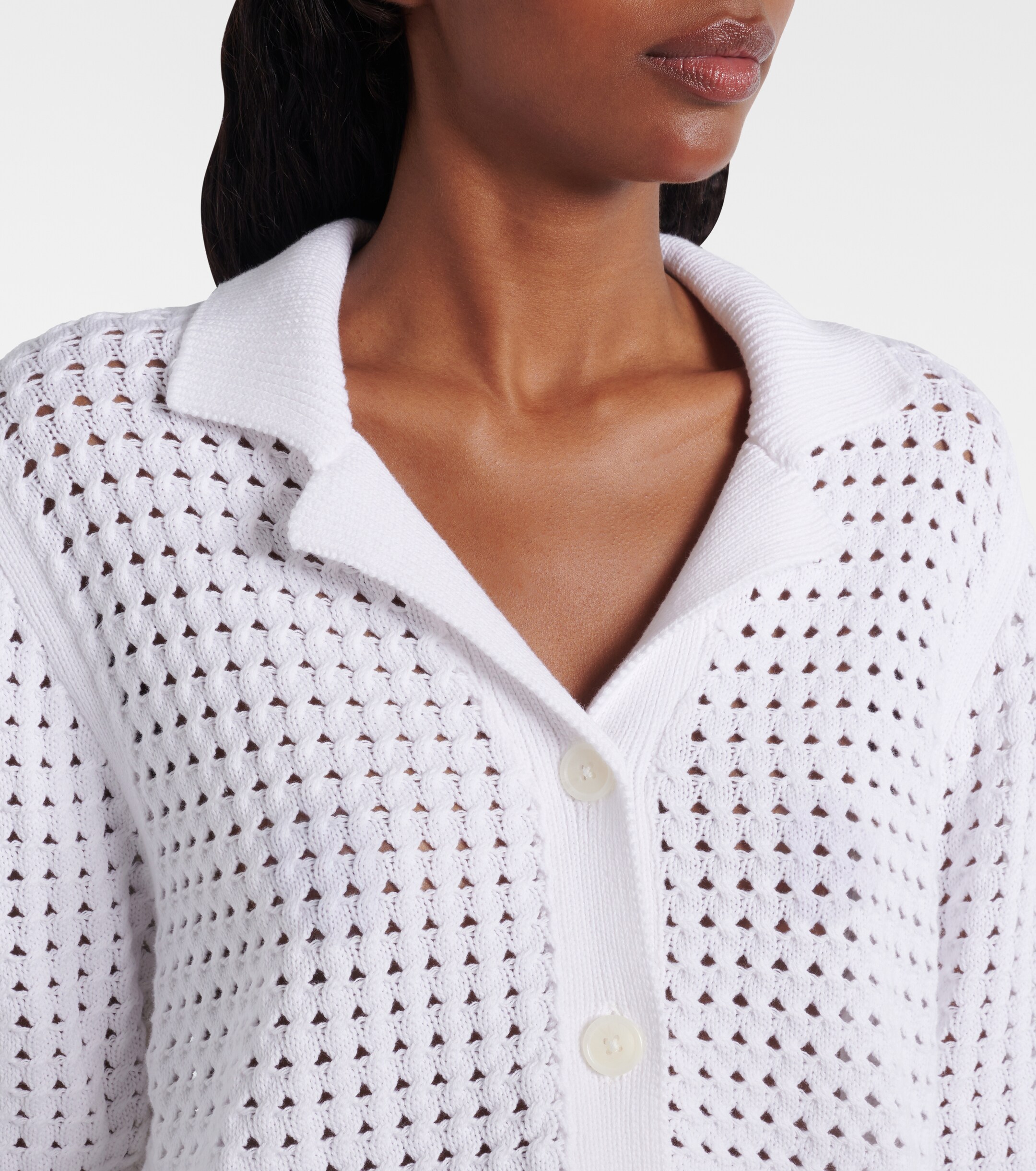 Varley Varley Ellie open-knit cotton cardigan