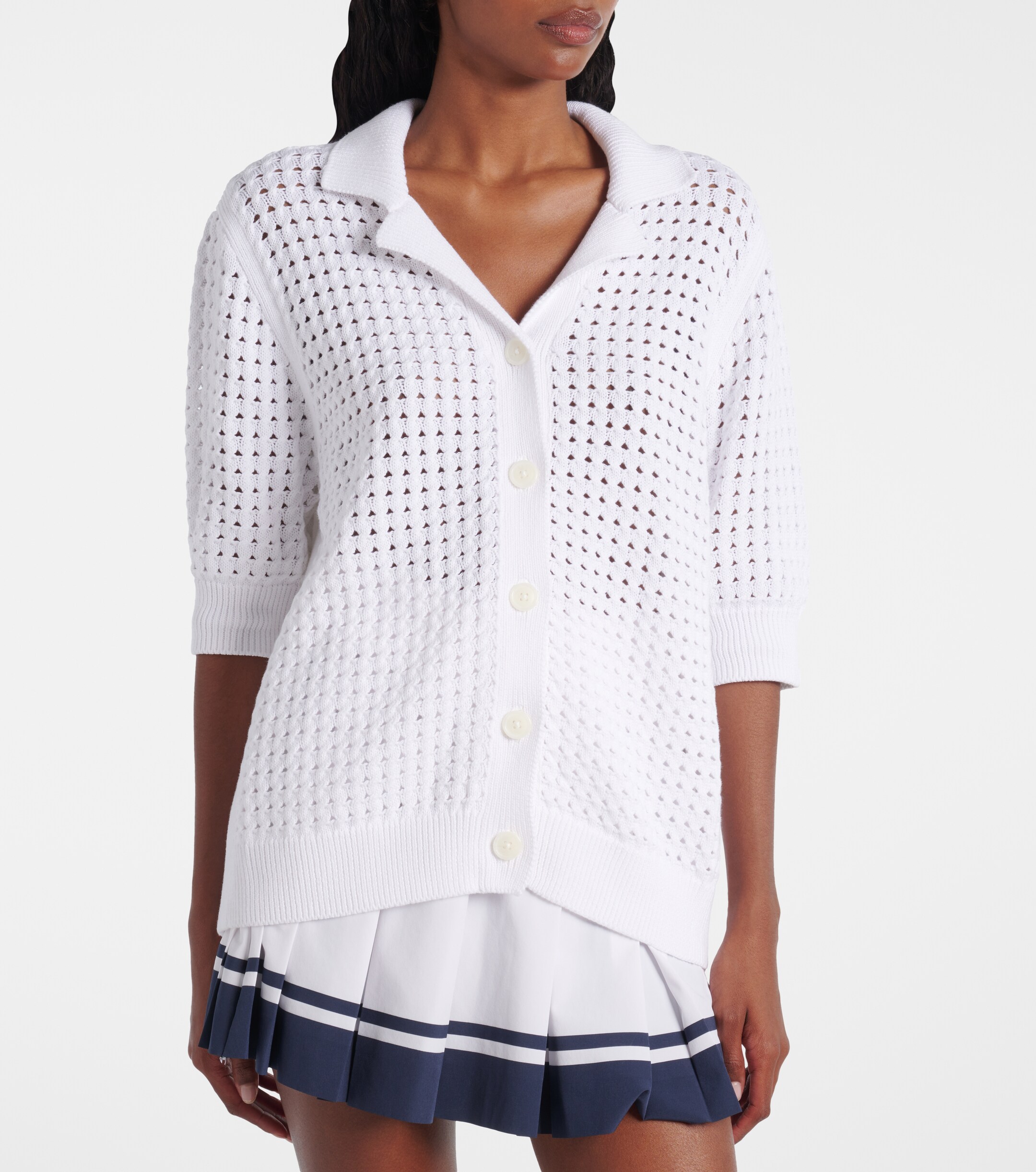 Varley Varley Ellie open-knit cotton cardigan