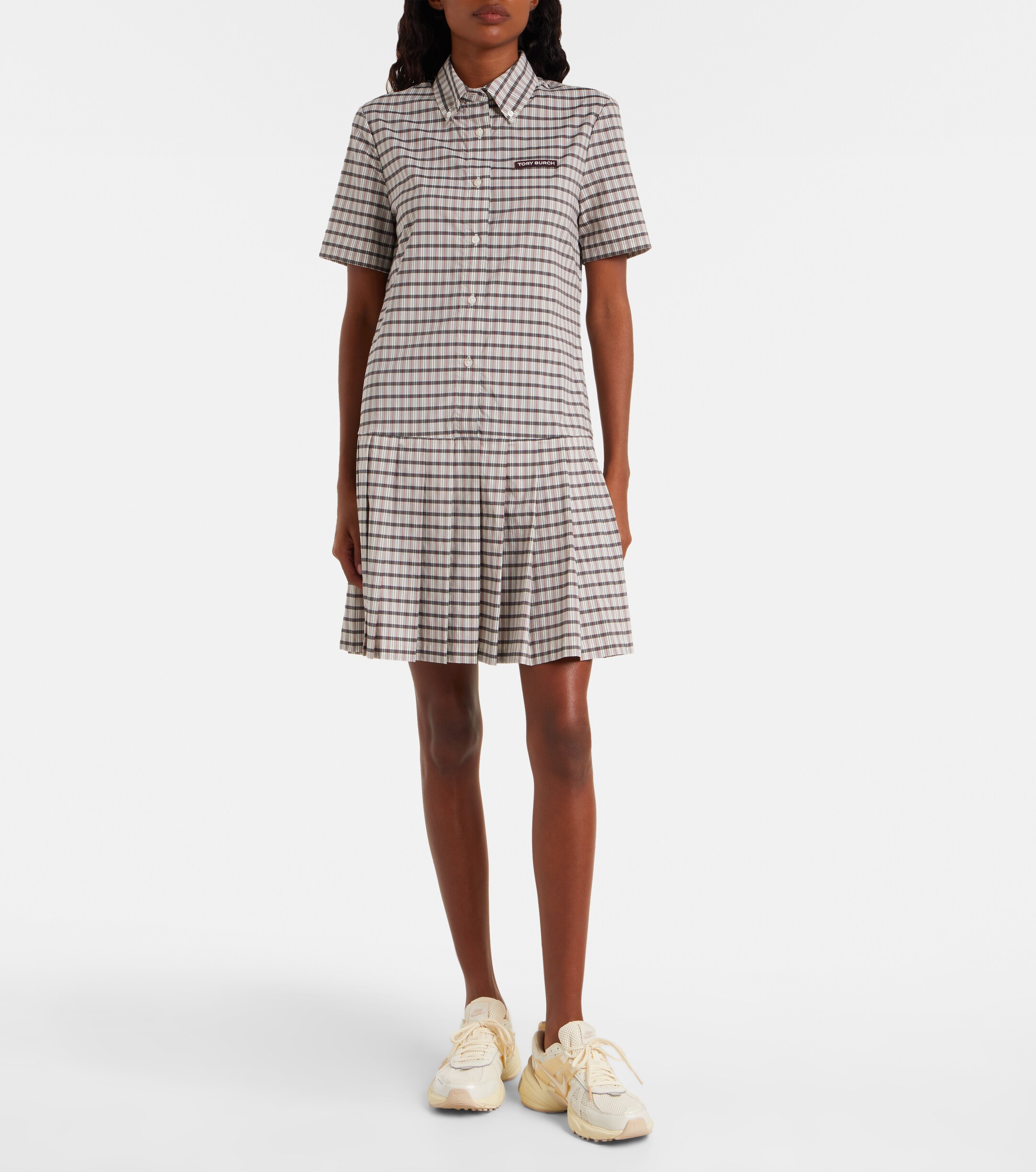 Tory Burch Tory Burch Plaid pleated minidress