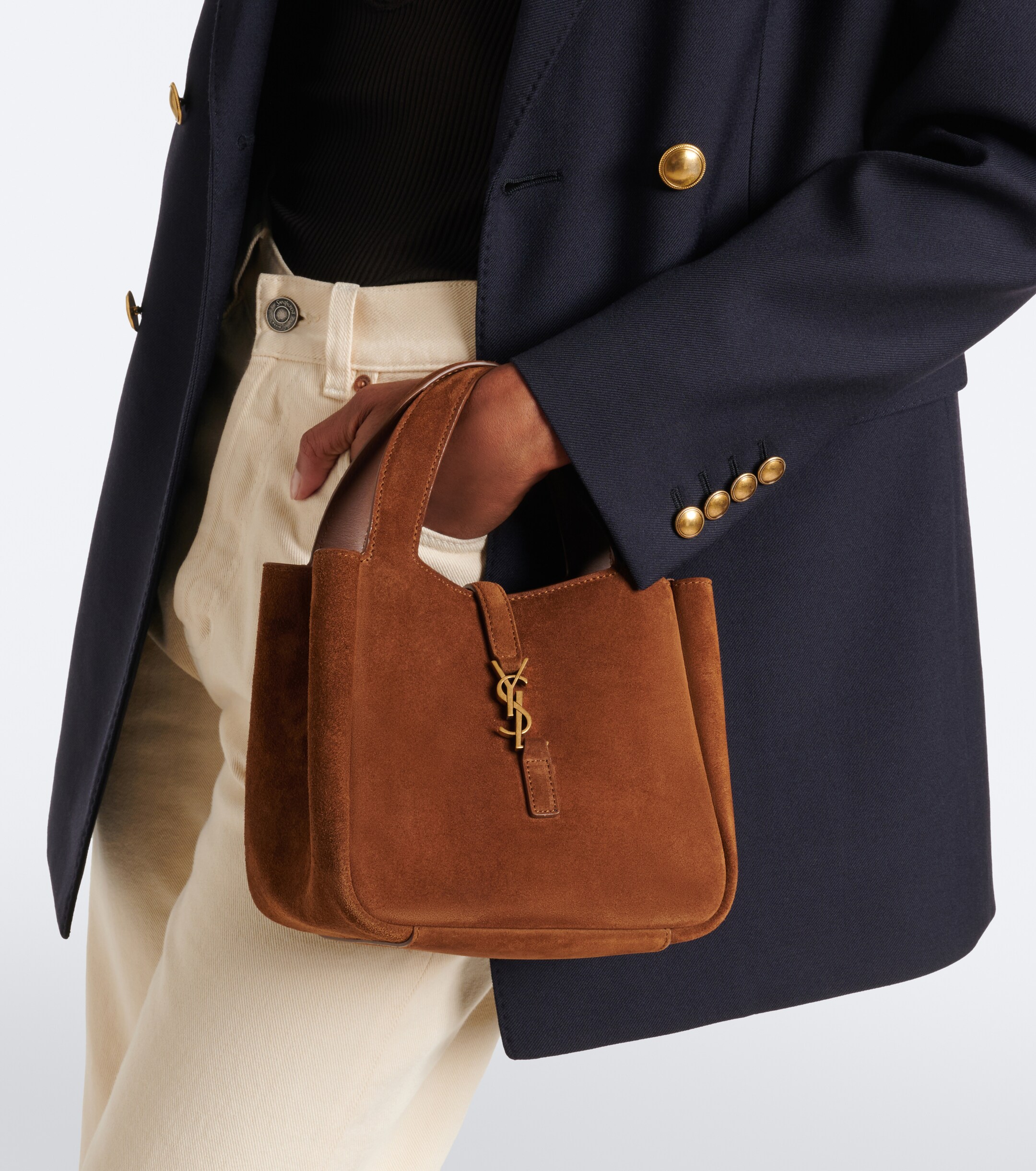 Saint Laurent Le 5 à 7 suede shoulder bag